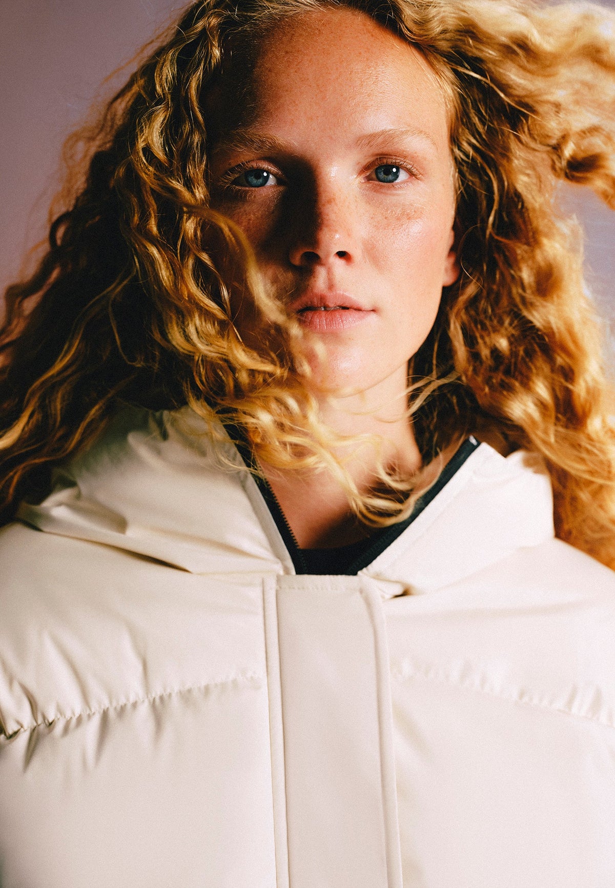 High Collar Long Sleeved Women's Coat - SILVER BIRCH
