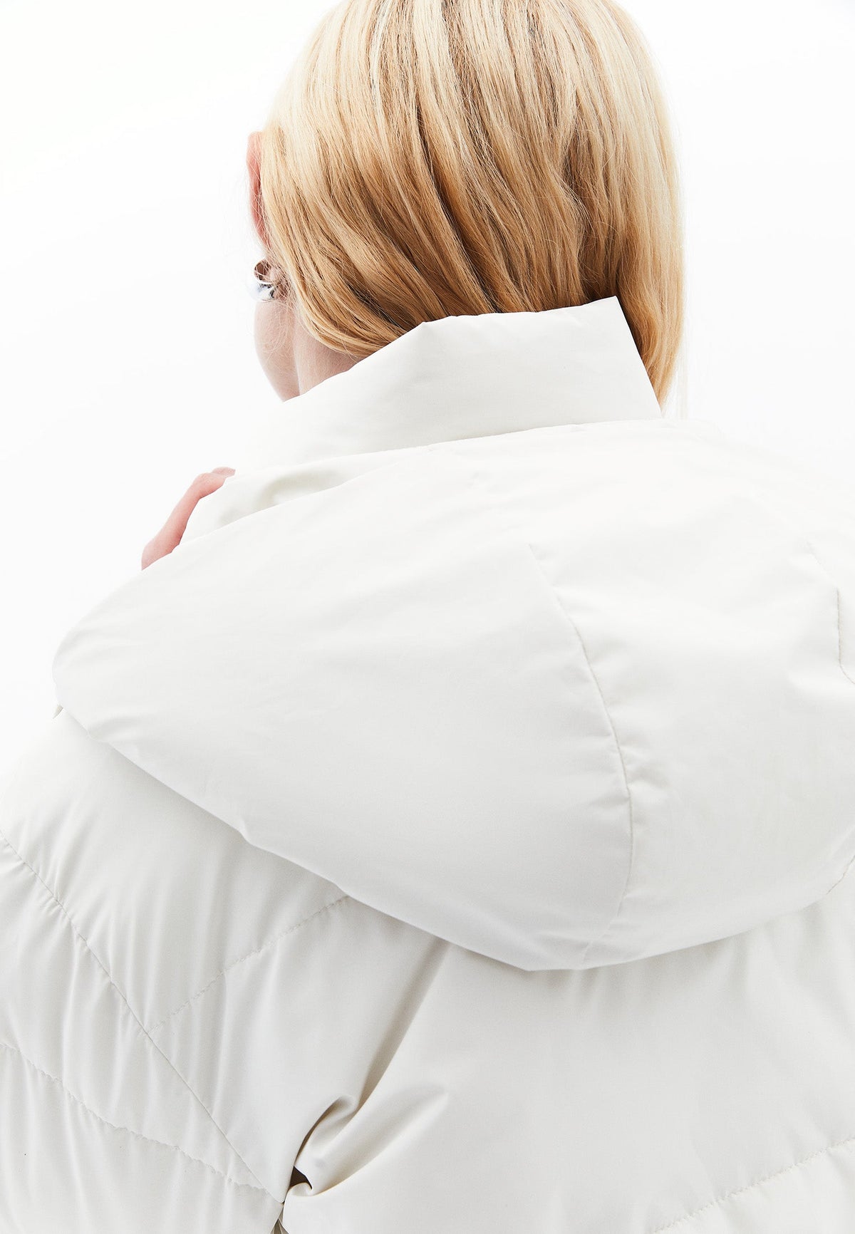 Long Coat With Zipper Detail - SILVER BIRCH