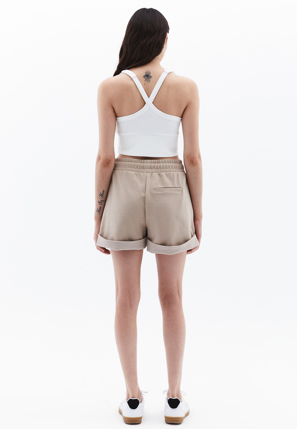 High Waist Short Shorts - SIMPLY TAUPE