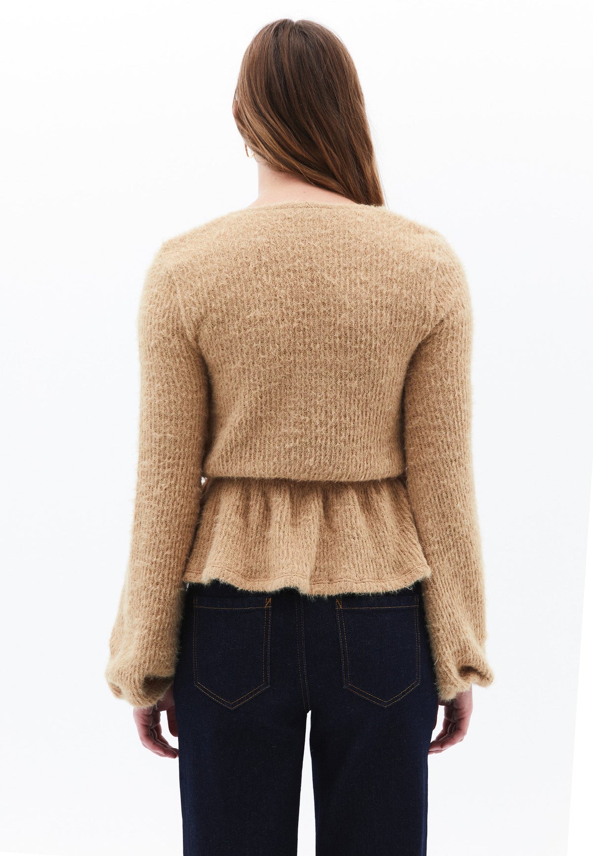 Wrap Neck Balloon Sleeve Blouse - STARFISH
