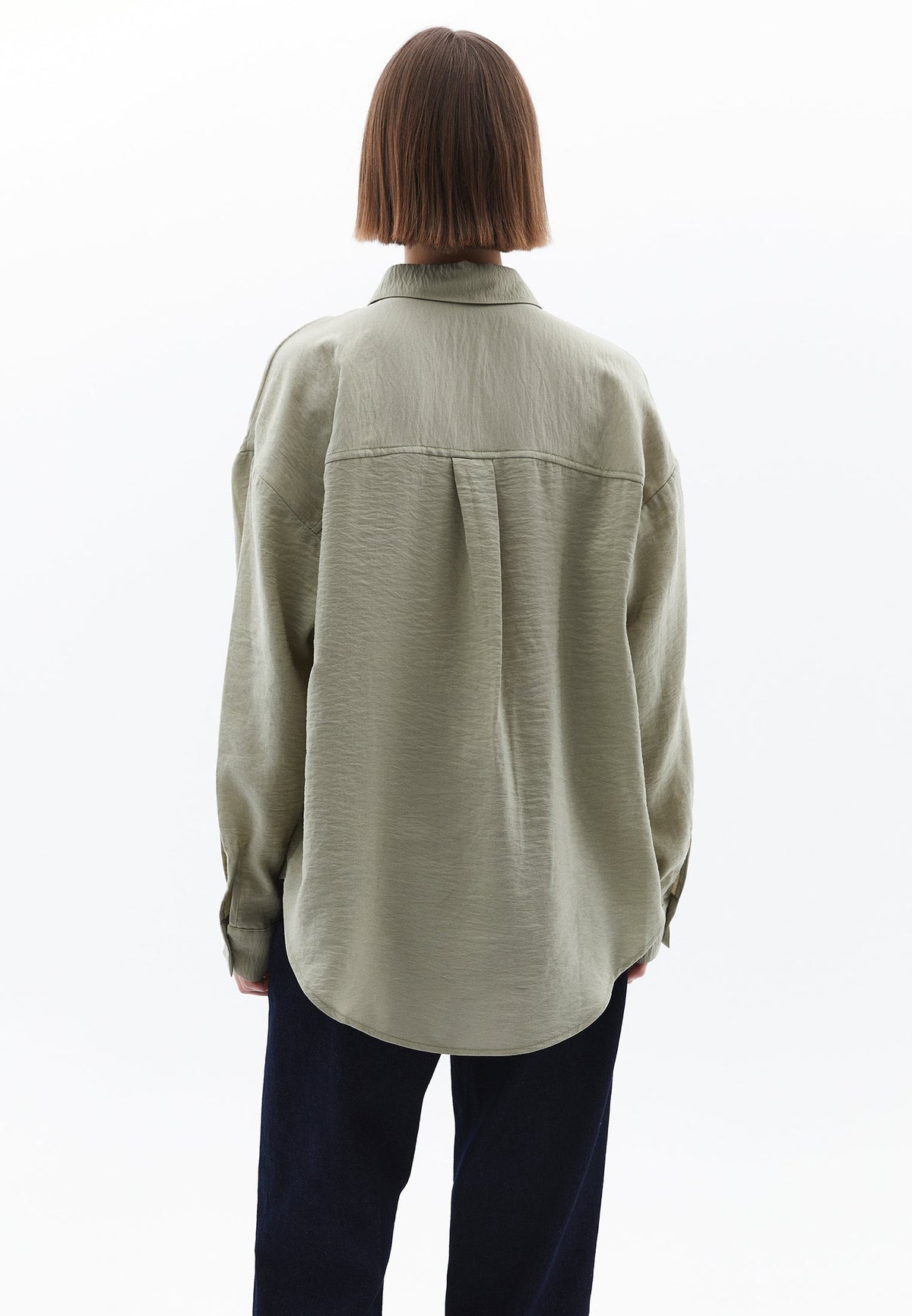 Oversize Shirt With Button Detail - TEA