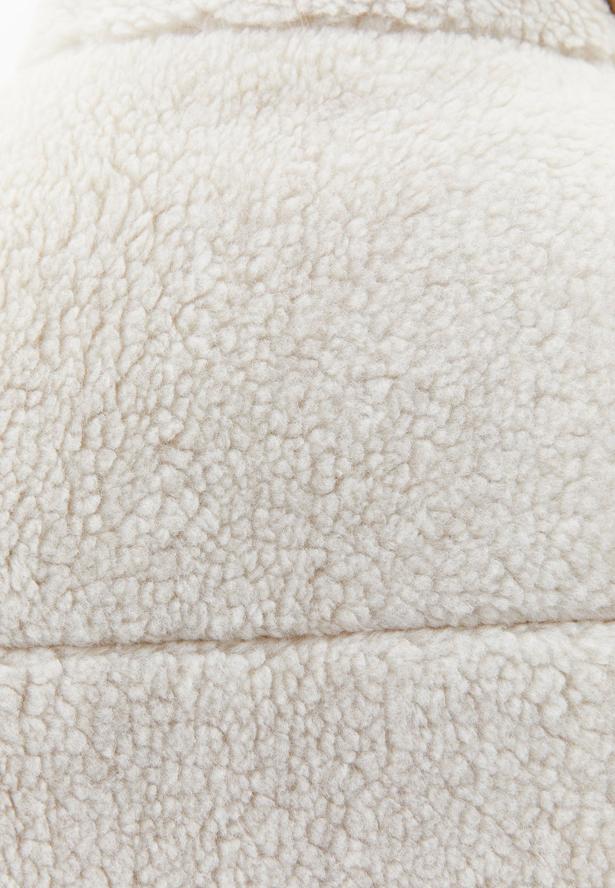 High Collar Bouclé Short Jacket - TURTLEDOVE