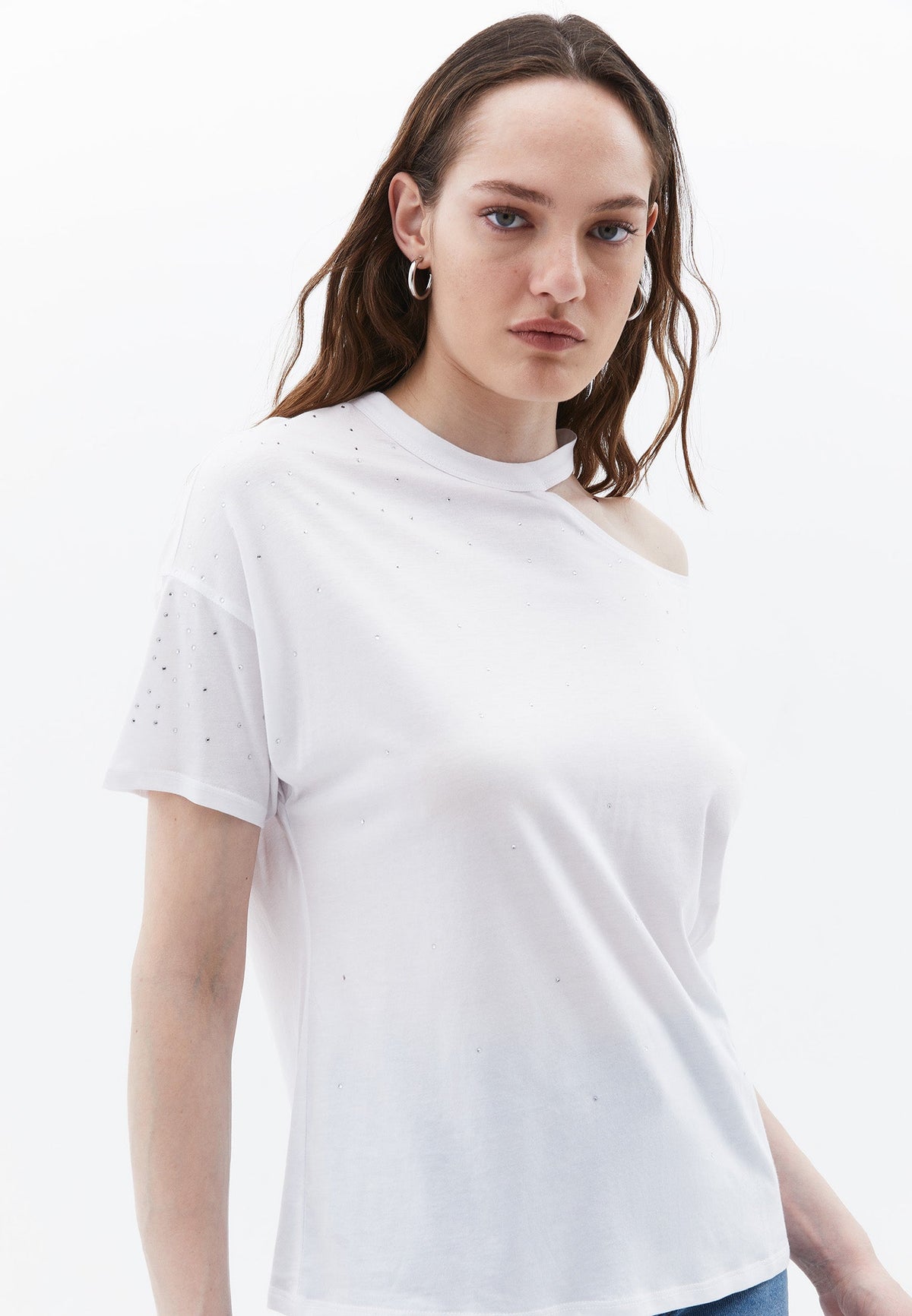 Oversize Short T-Shirt - WHITE