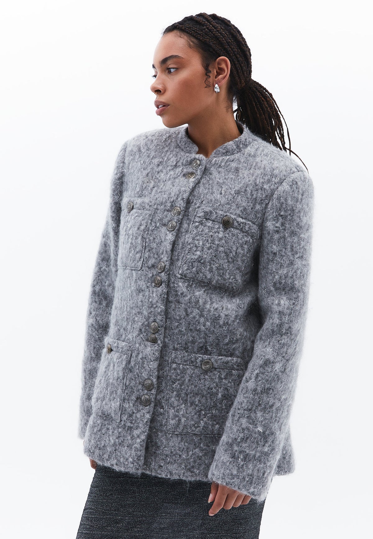 Oversize Blazer Jacket - WILD DOVE