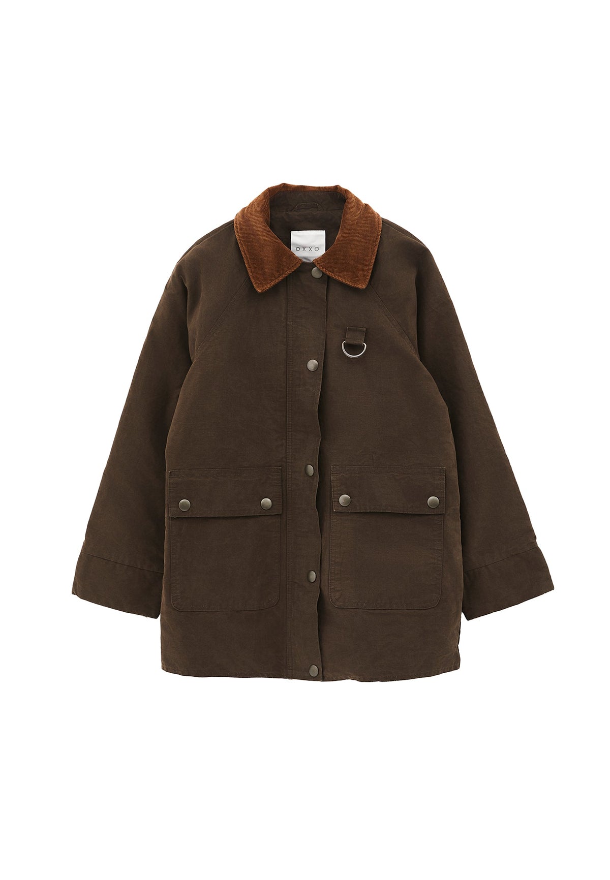 Oversize Shirt Collar Coated Jacket - WREN