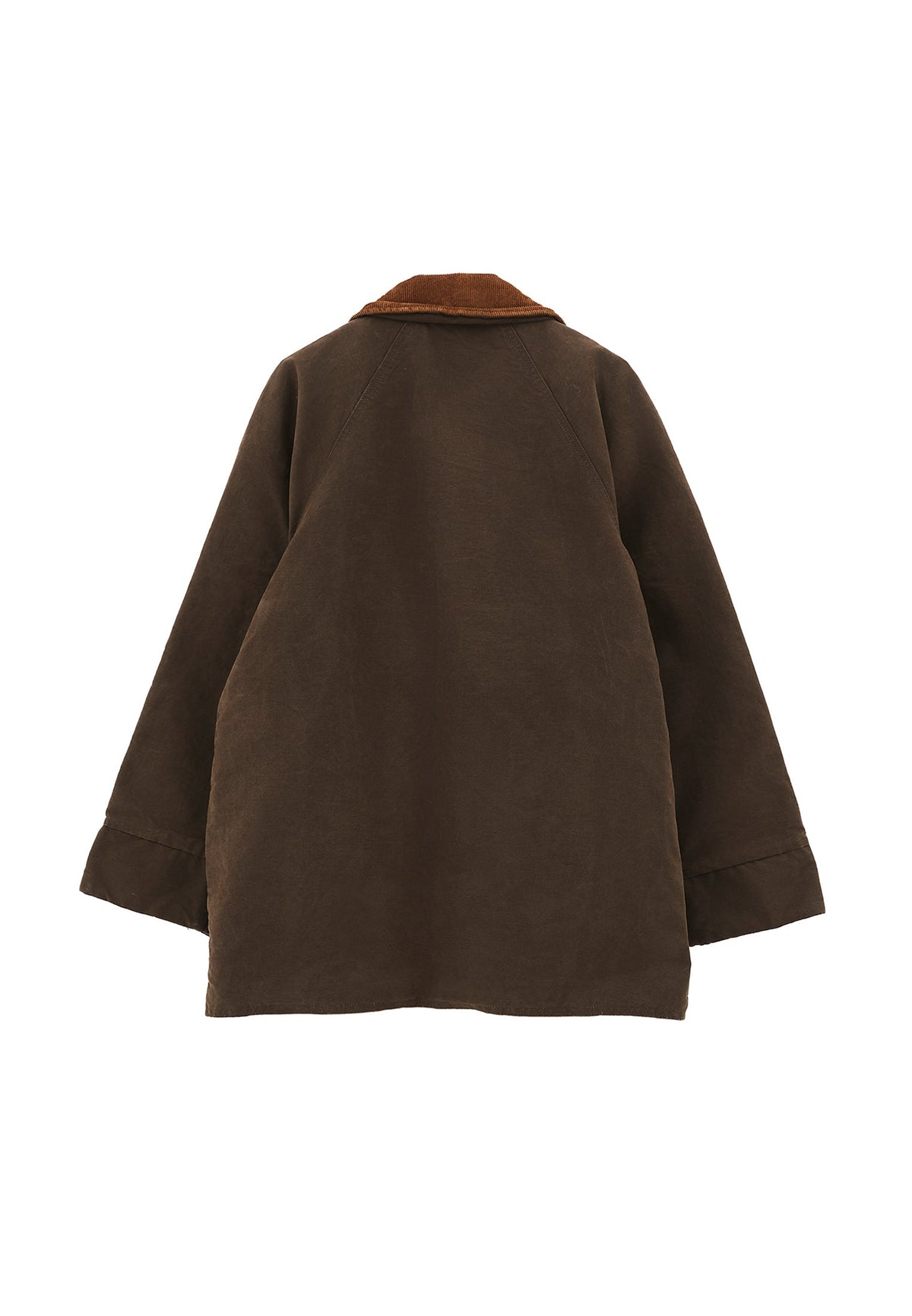 Oversize Shirt Collar Coated Jacket - WREN