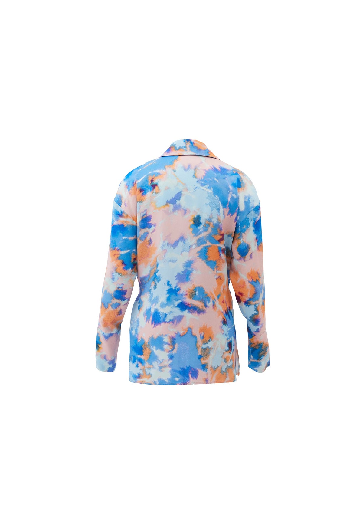 Tunic Shirt With Belt And Slit - ABSTRACT COMB