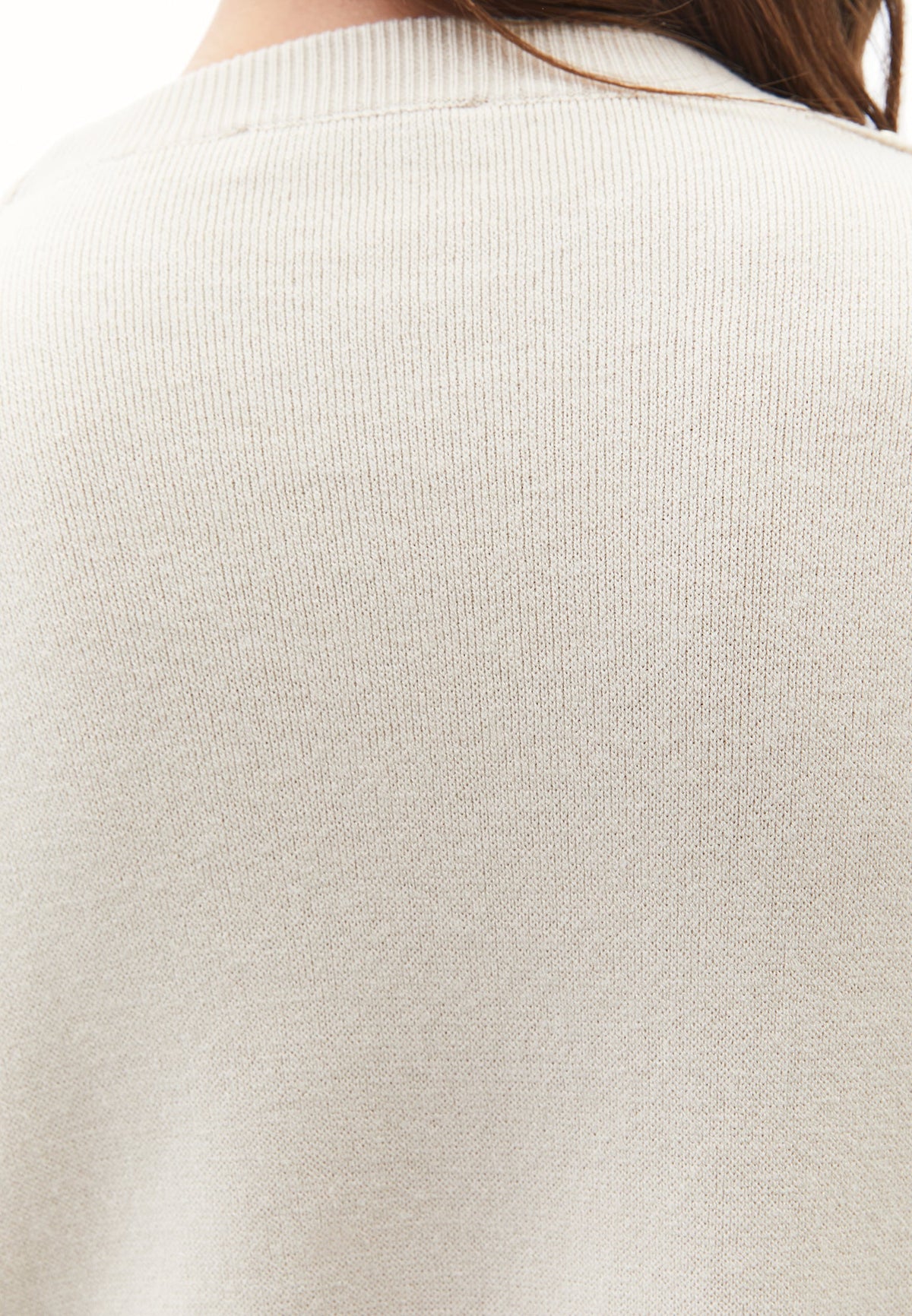 Viscose Sweater With Round Neck - ALMOND MILK