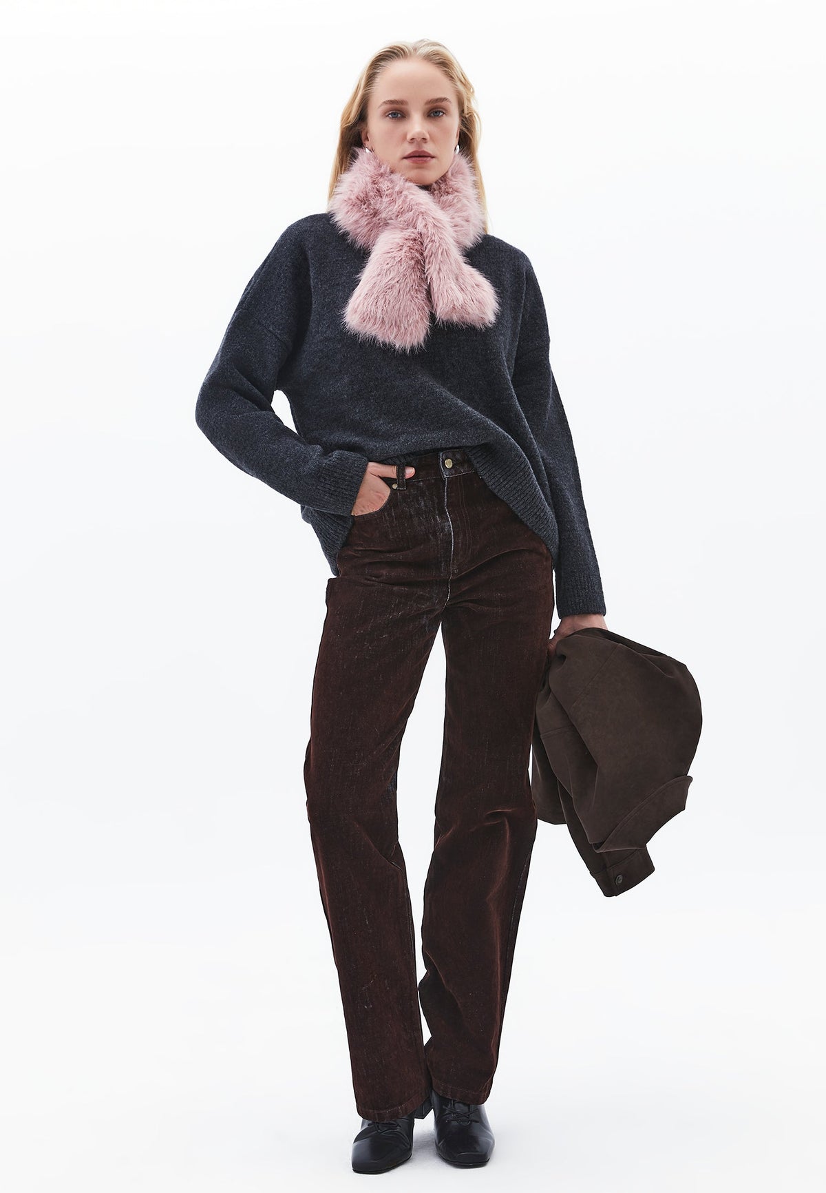 Soft Touch Turtleneck Roll Neck - ANTHRA MELANGE