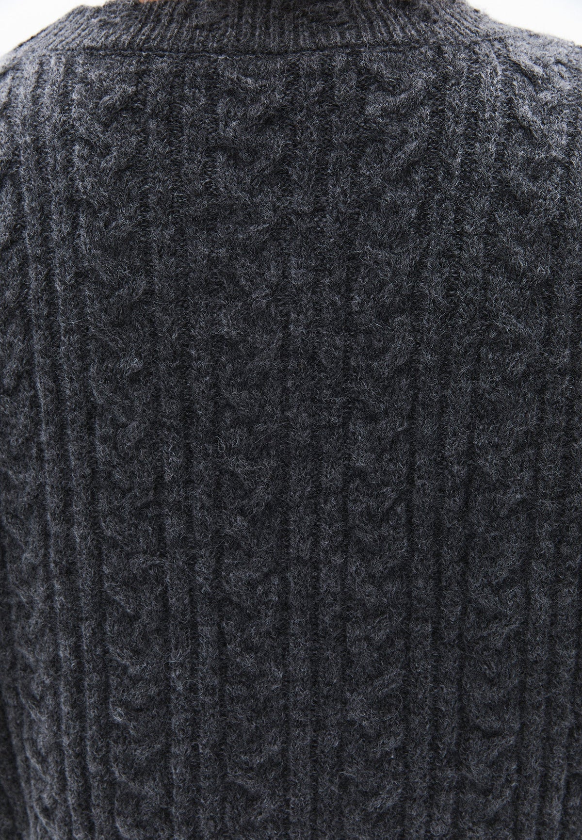 Sweater With Knitted Details And Crew Neck - ANTHRA MELANGE