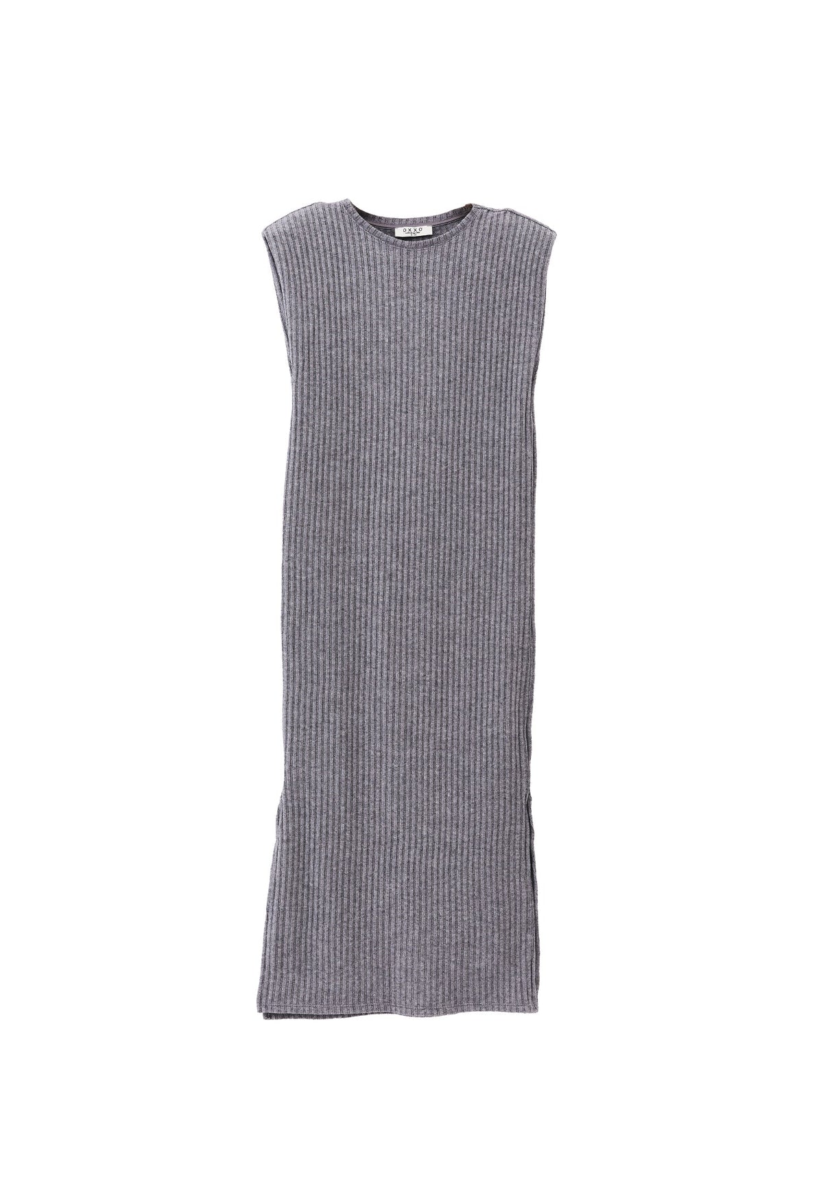 Crew Neck Long Relaxed Dress - ANTHRA MELANGE