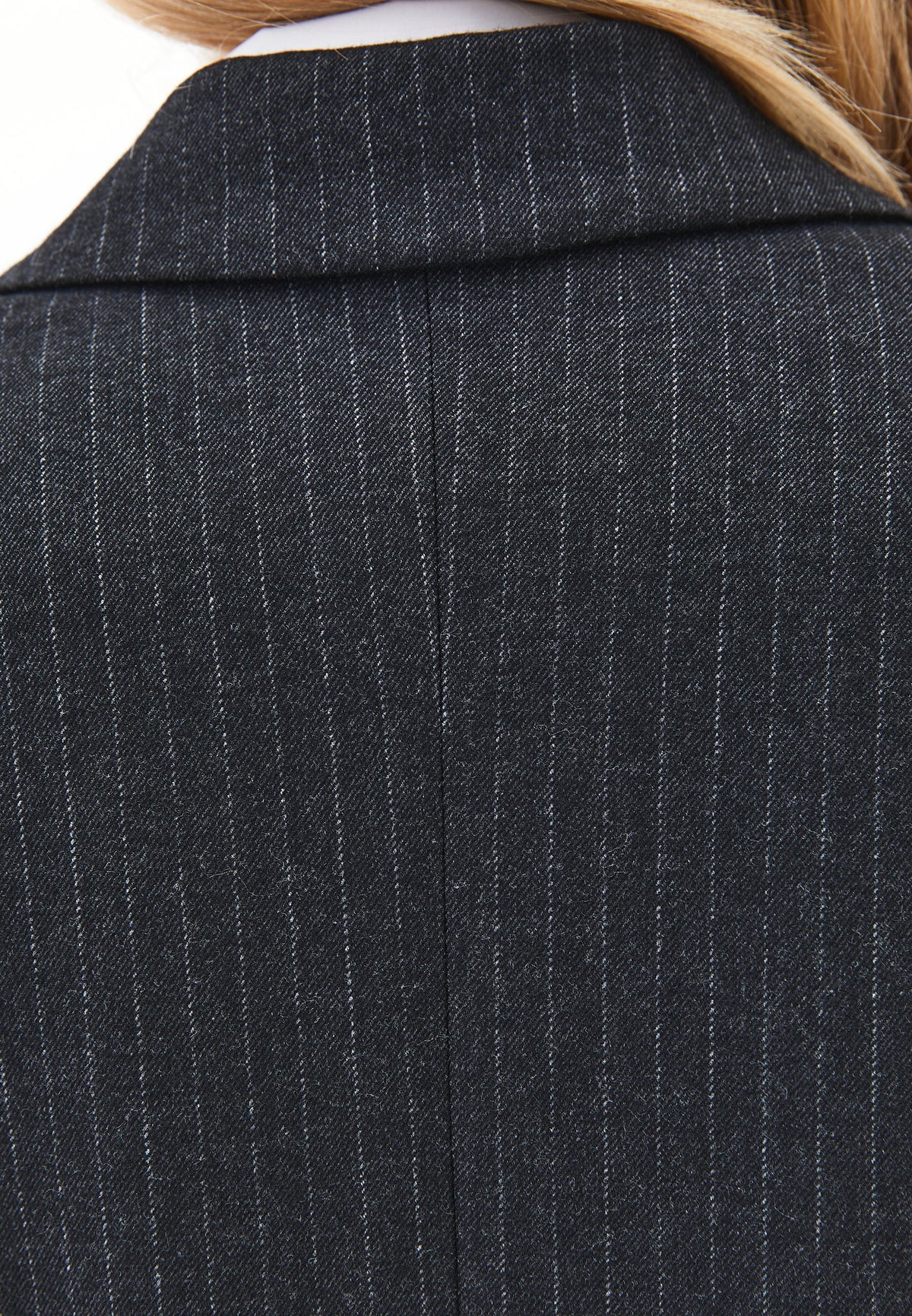 Boyfriend Fit Long Blazer - ANTHRA STRIPE