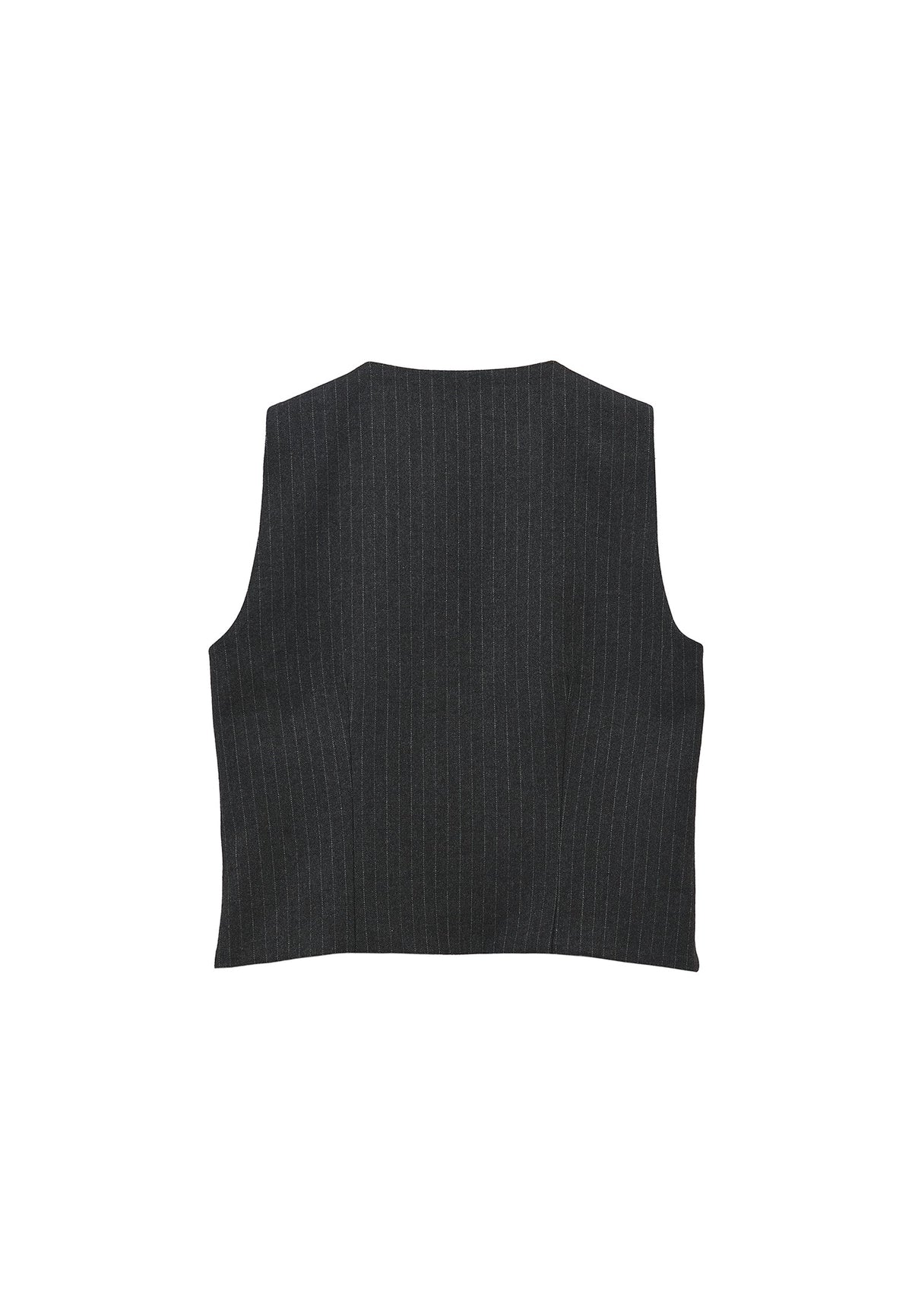 Striped Round Neck Vest - ANTHRA STRIPE
