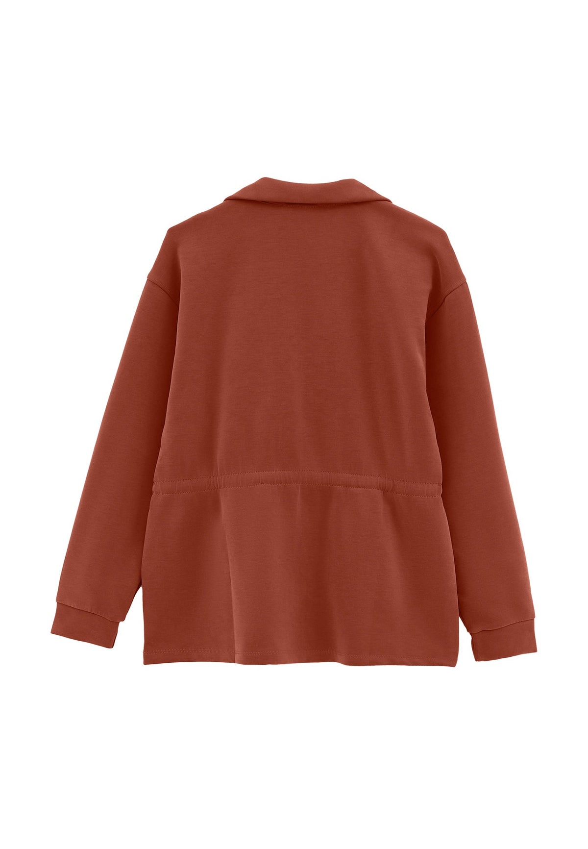High Neck Zipper Detailed Long Sleeve Sweatshirt Tunic - ARABIAN SPICE