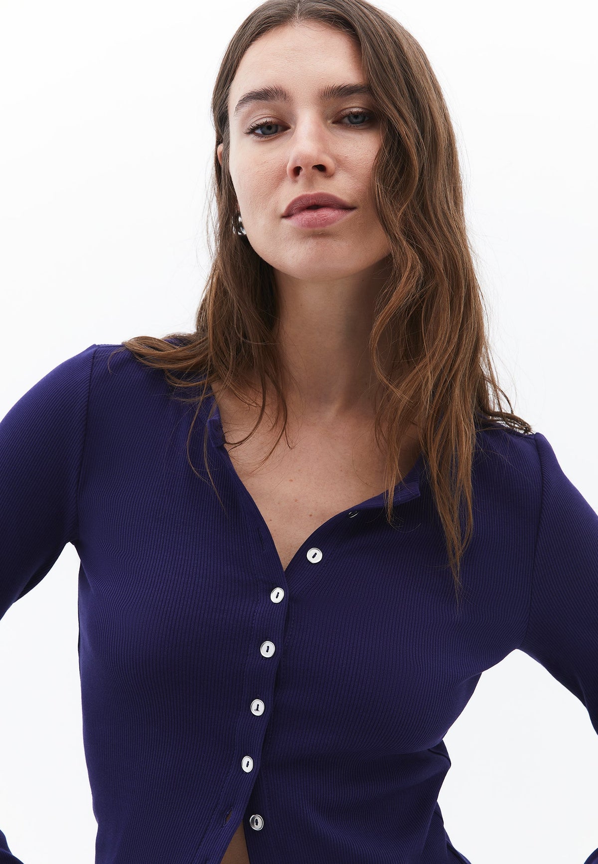 Long Sleeve Crew Neck Bodycon T-Shirt - ASTRAL AURA