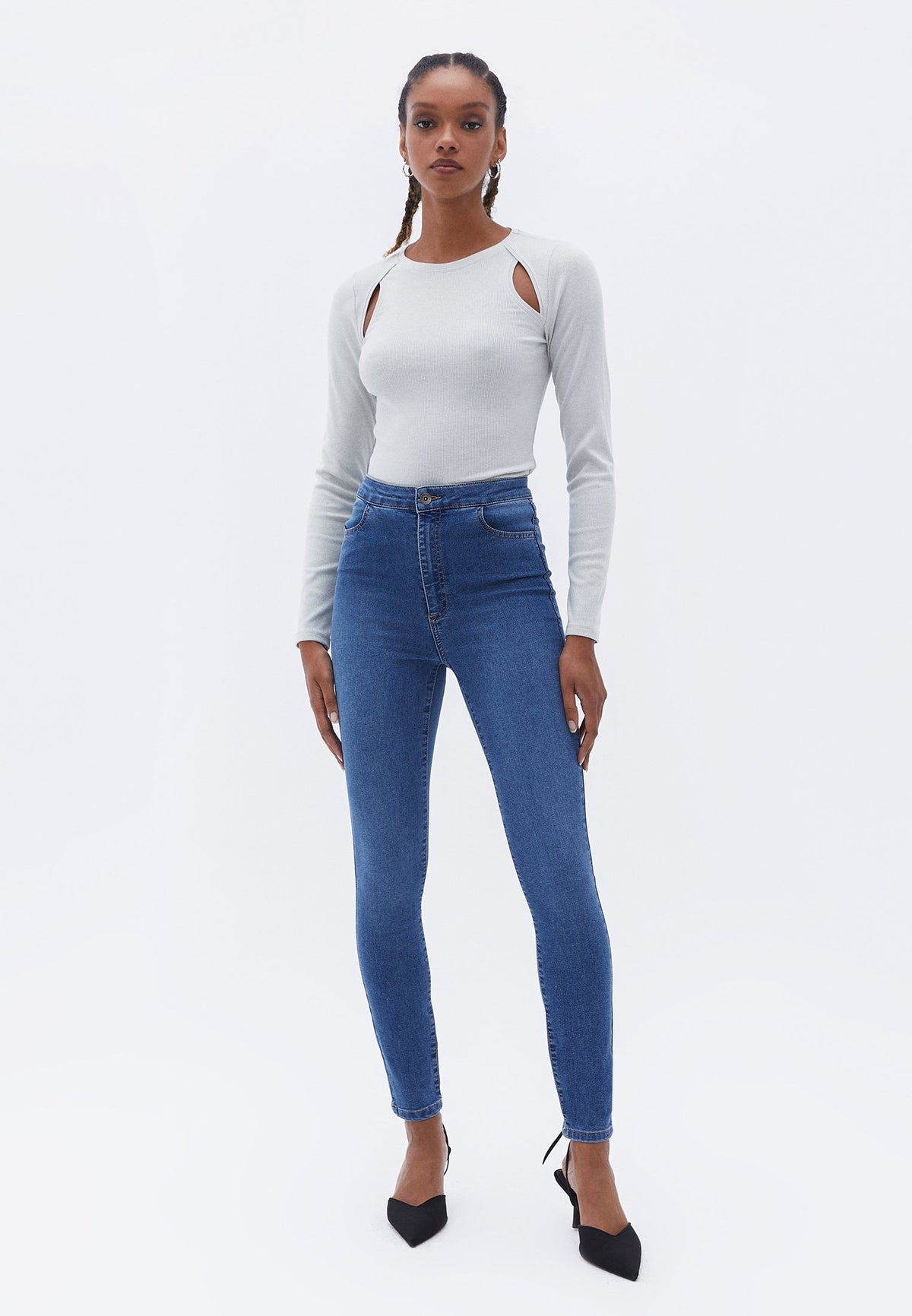 Crew Neck Long Sleeve Sweater - BIRCH