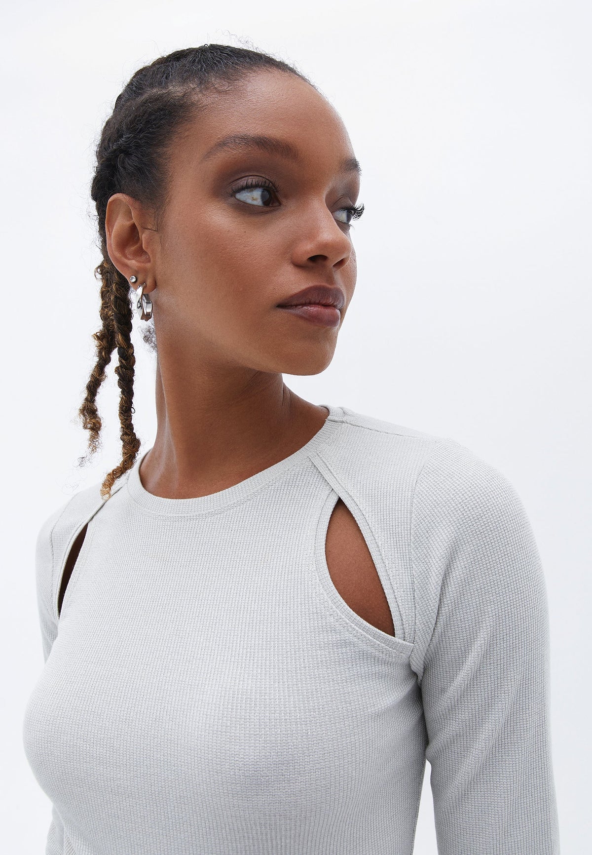 Crew Neck Long Sleeve Sweater - BIRCH