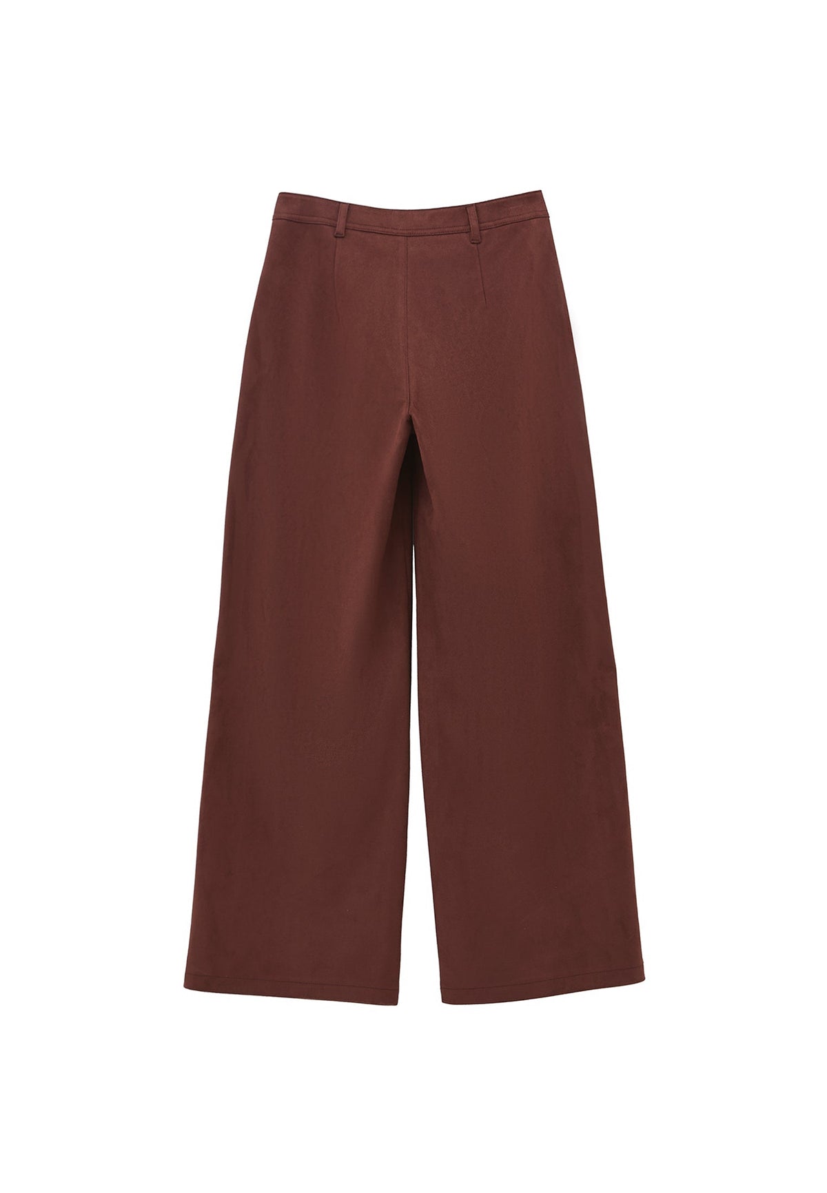 Wide Leg Ultra High Waist Pants - BITTER CHOCOLATE