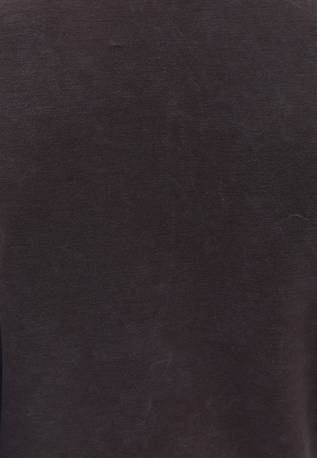 Short Sweatshirt Crew Neck Long Sleeve - BLACK COFFEE
