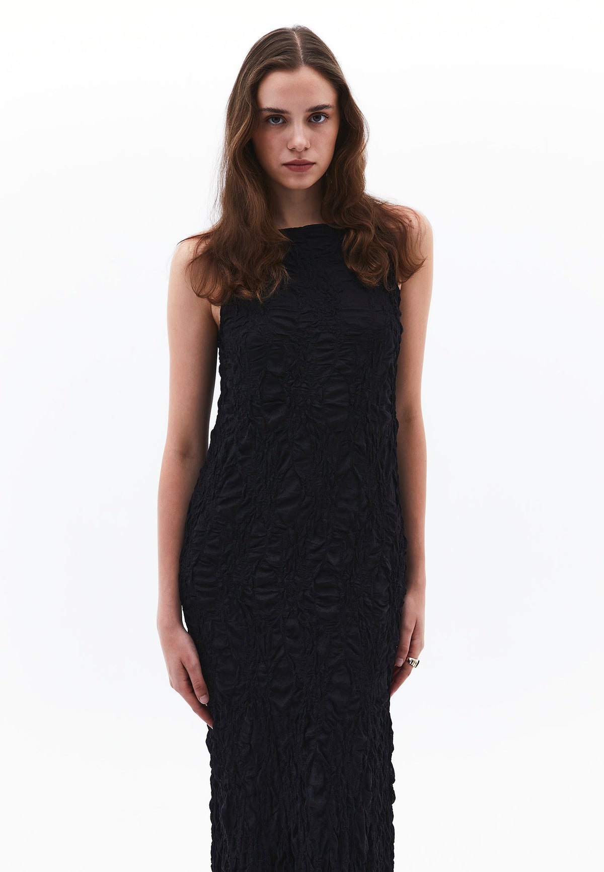 Long Lace Dress - BLACK