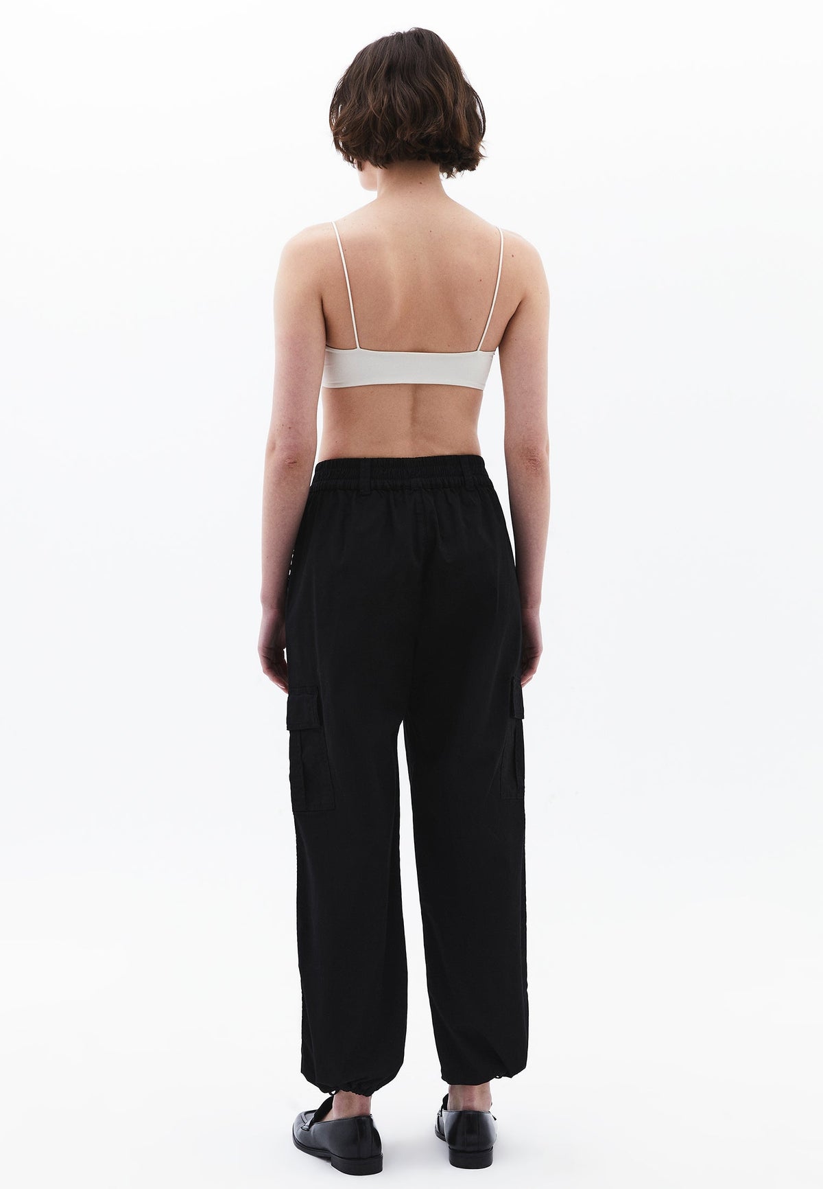 Wide Leg Cargo Pants - BLACK