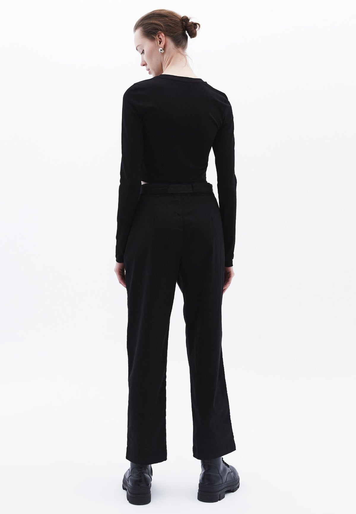 Carrot Fit Trousers - BLACK