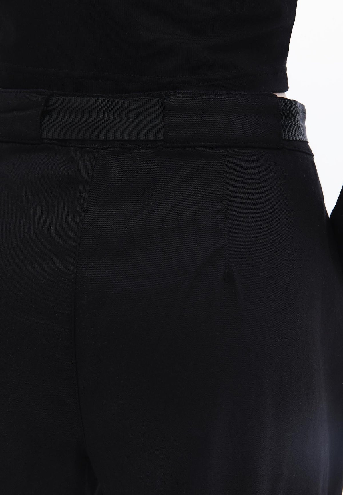 Carrot Fit Trousers - BLACK