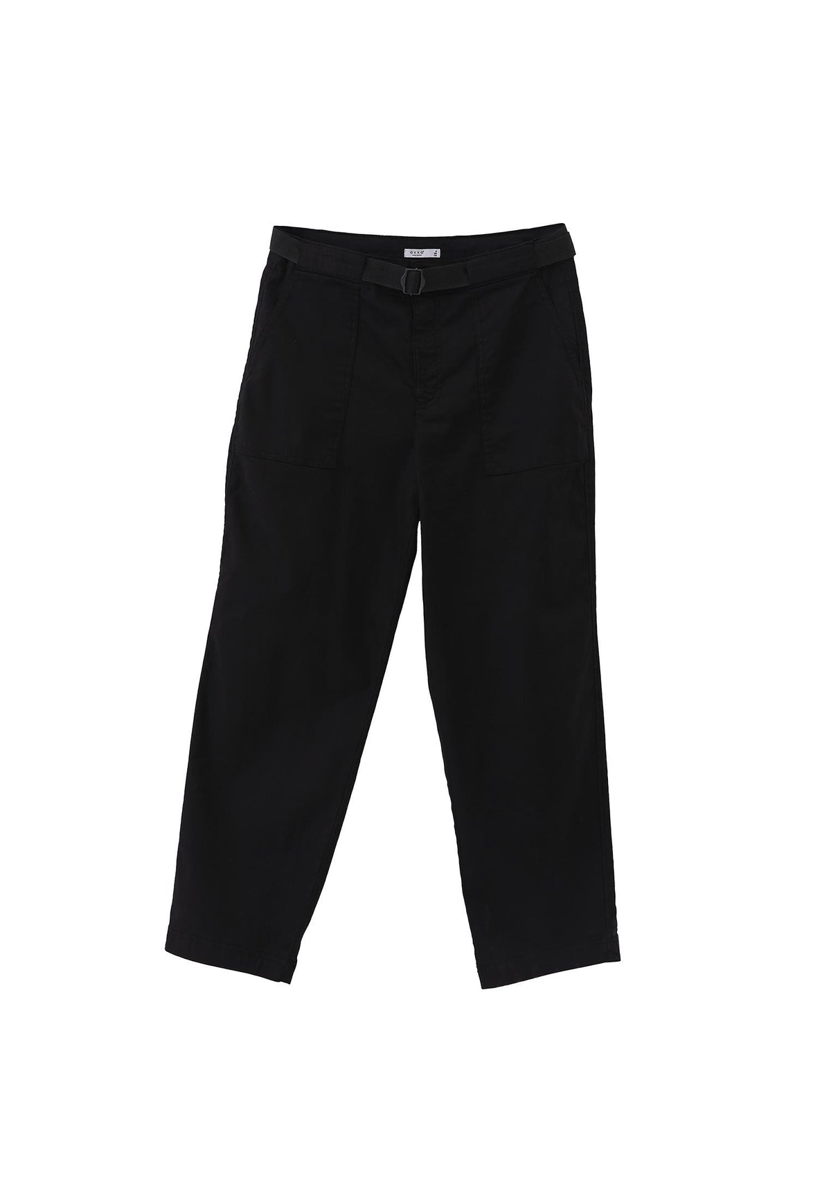 Carrot Fit Trousers - BLACK