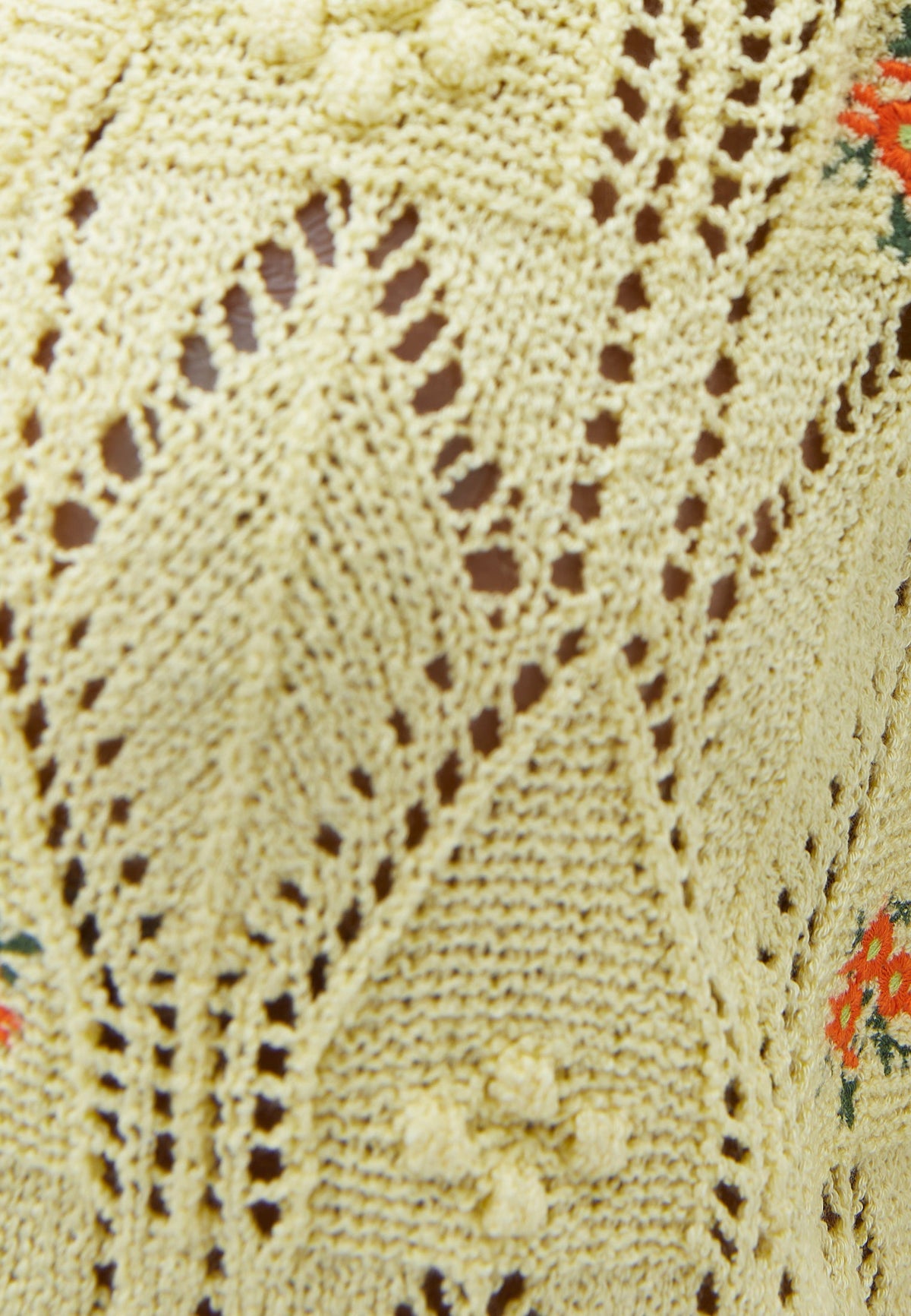 Short Cardigan With Raglan Sleeve And Embroidery - CHARDONNAY