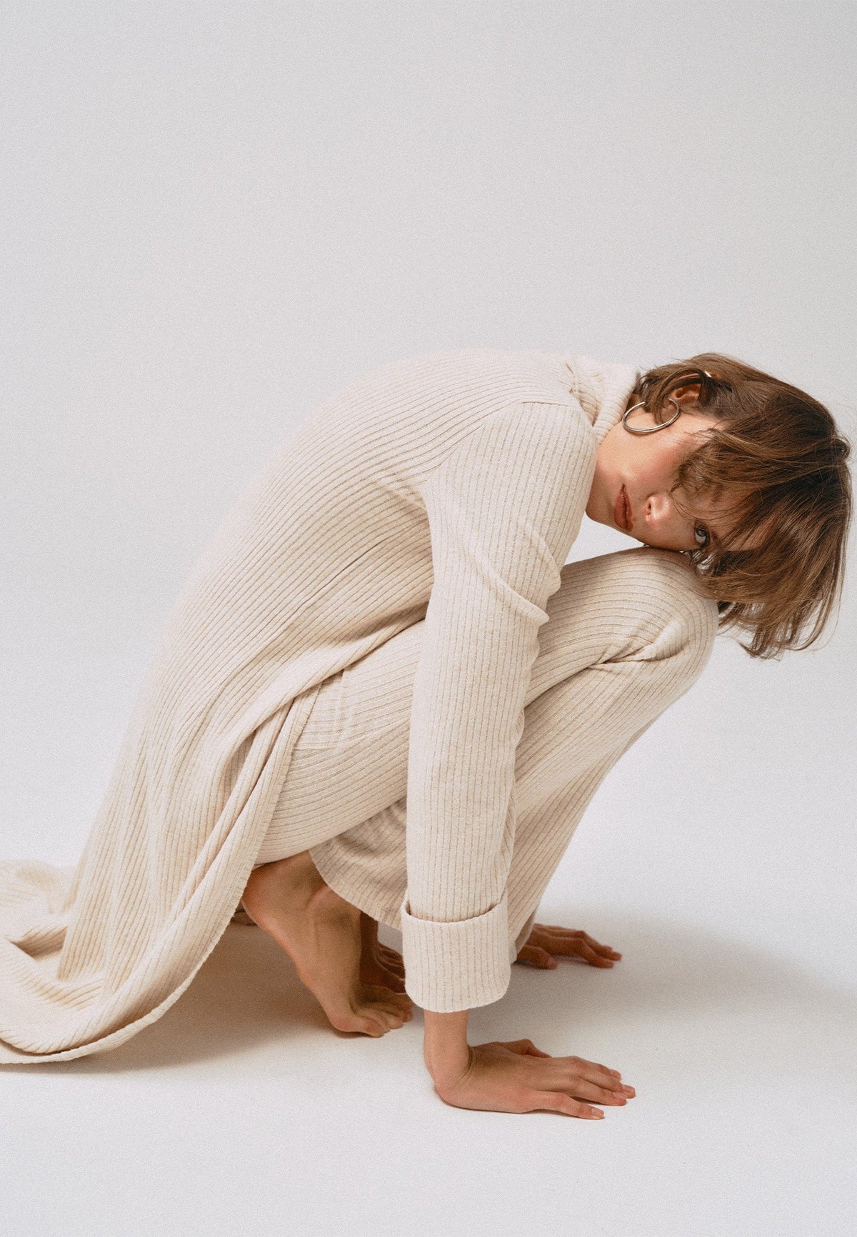 Spanish Leg Long Belt Detailed Pants - CREME BRULEE