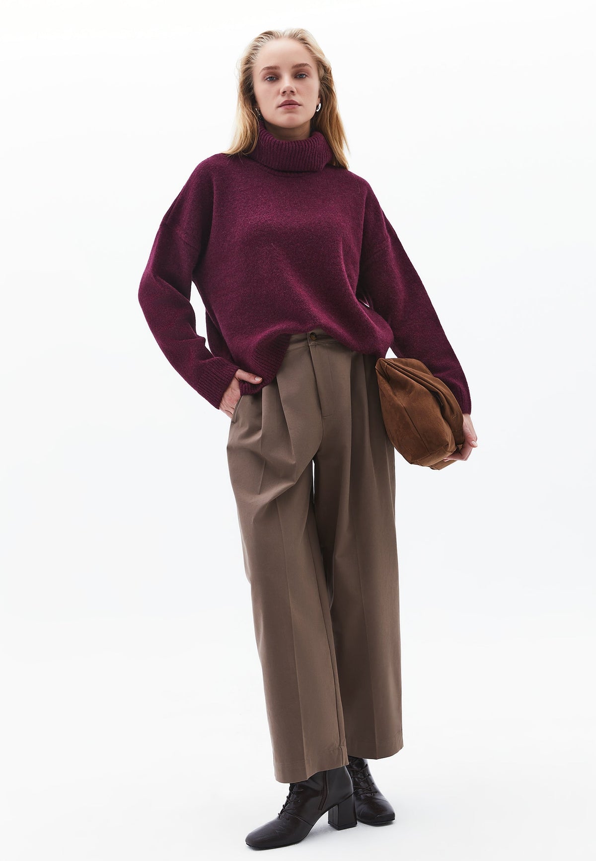 Soft Touch Turtleneck Roll Neck - CRUSHED VIOLETS