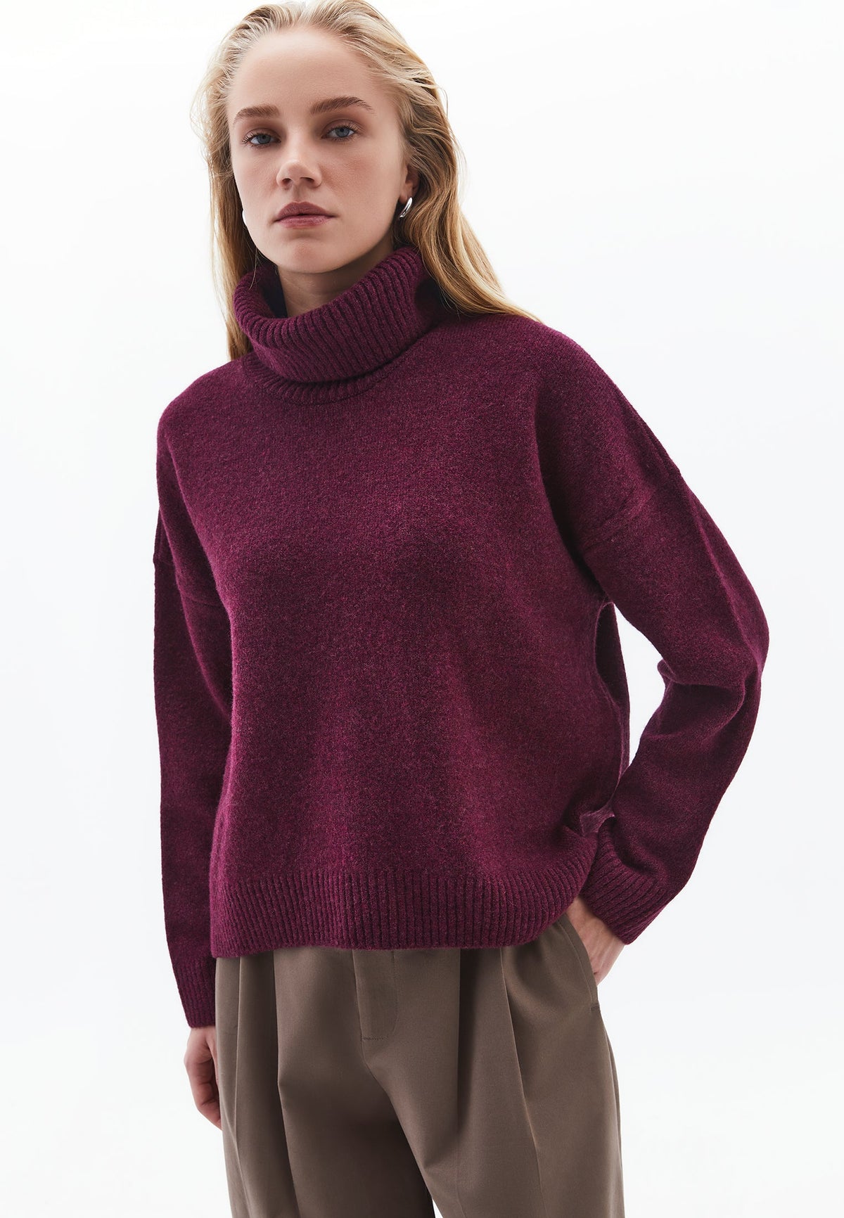 Soft Touch Turtleneck Roll Neck - CRUSHED VIOLETS