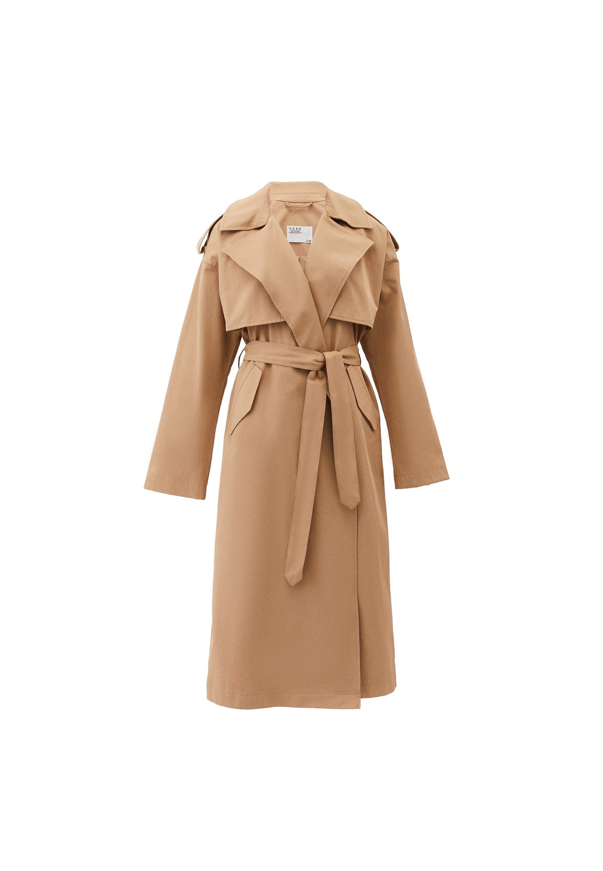 Long Trench Coat With Pockets - CURDS WHEY