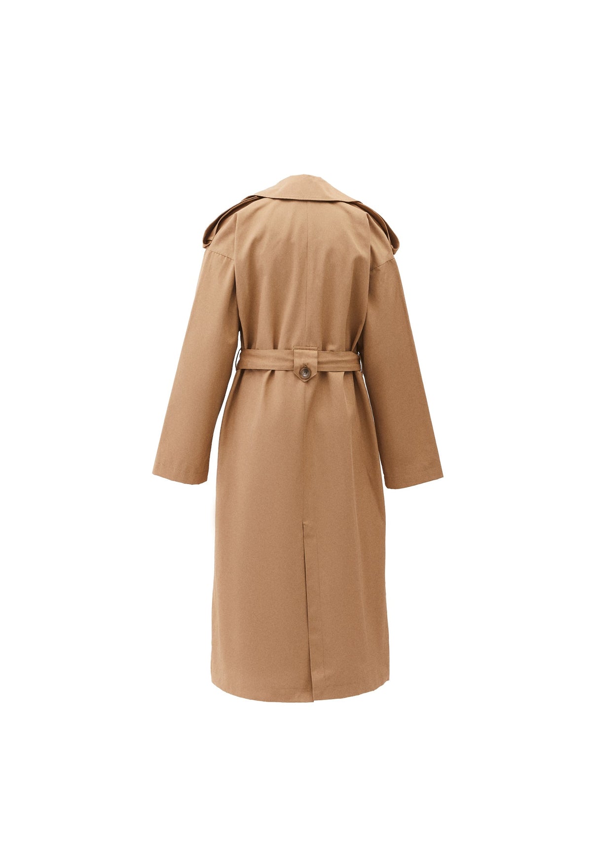 Long Trench Coat With Pockets - CURDS WHEY
