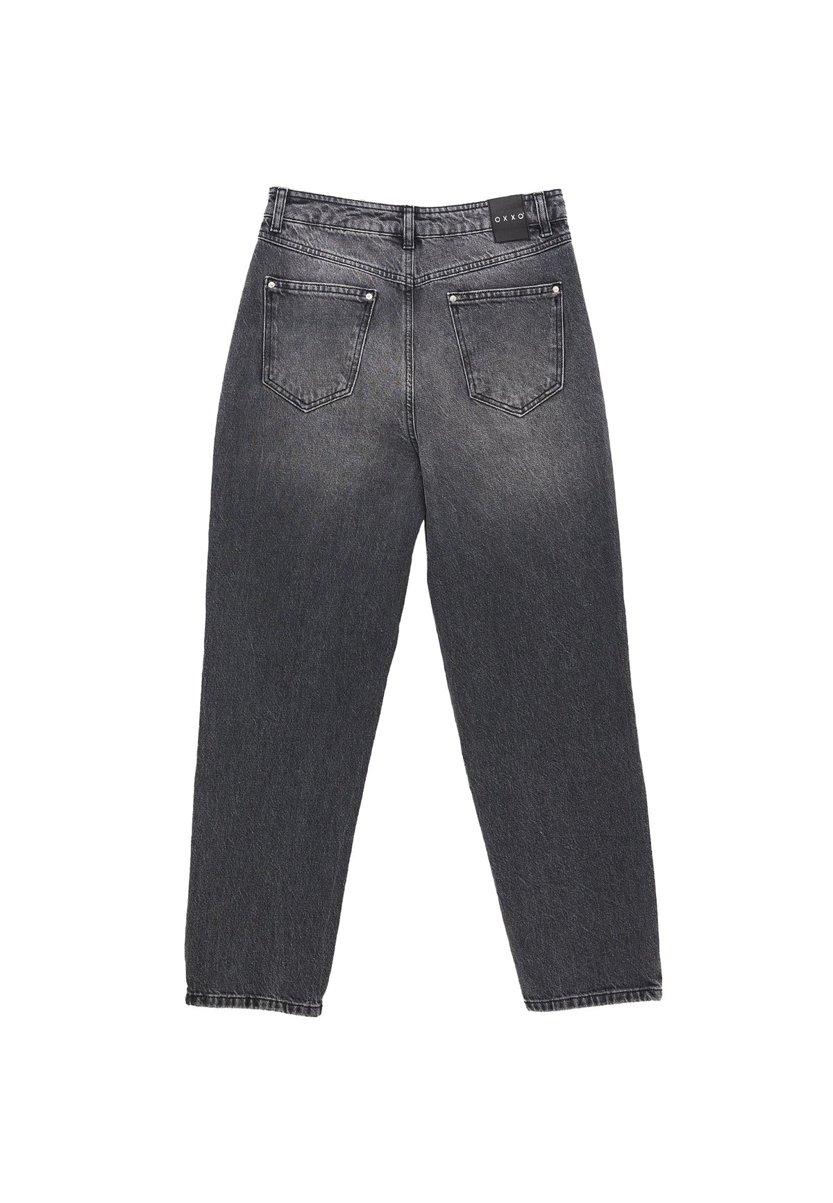 Mom Fit Standard Pants - DARK GREY DENIM