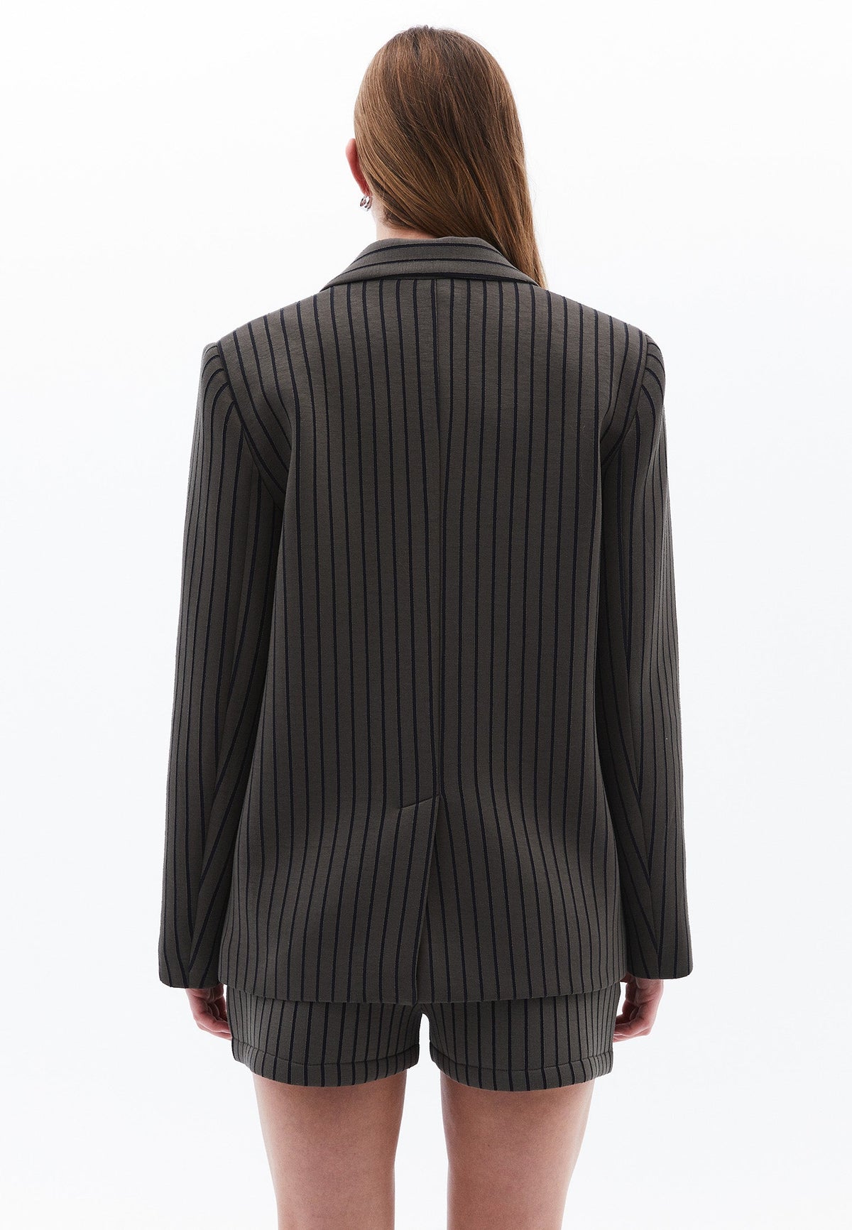 Buttoned Oversize Blazer Jacket - DEEP DEPTHS