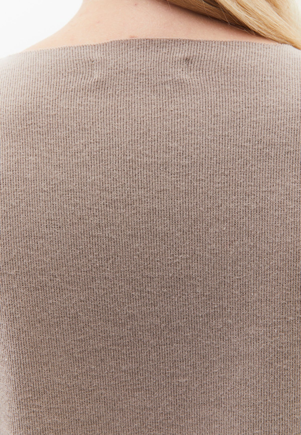Loose V-Neck Sweater - DESERT TAUPE