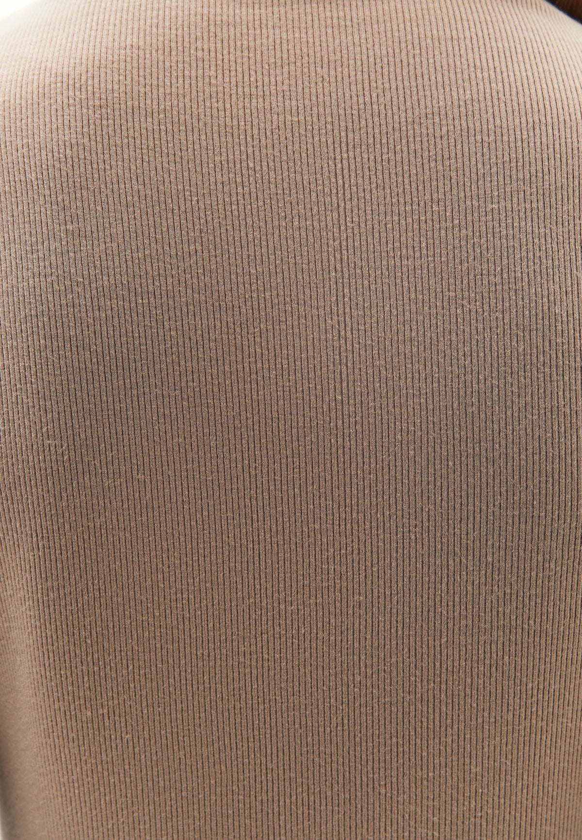 Bodycon Buttoned Blouse - DESERT TAUPE
