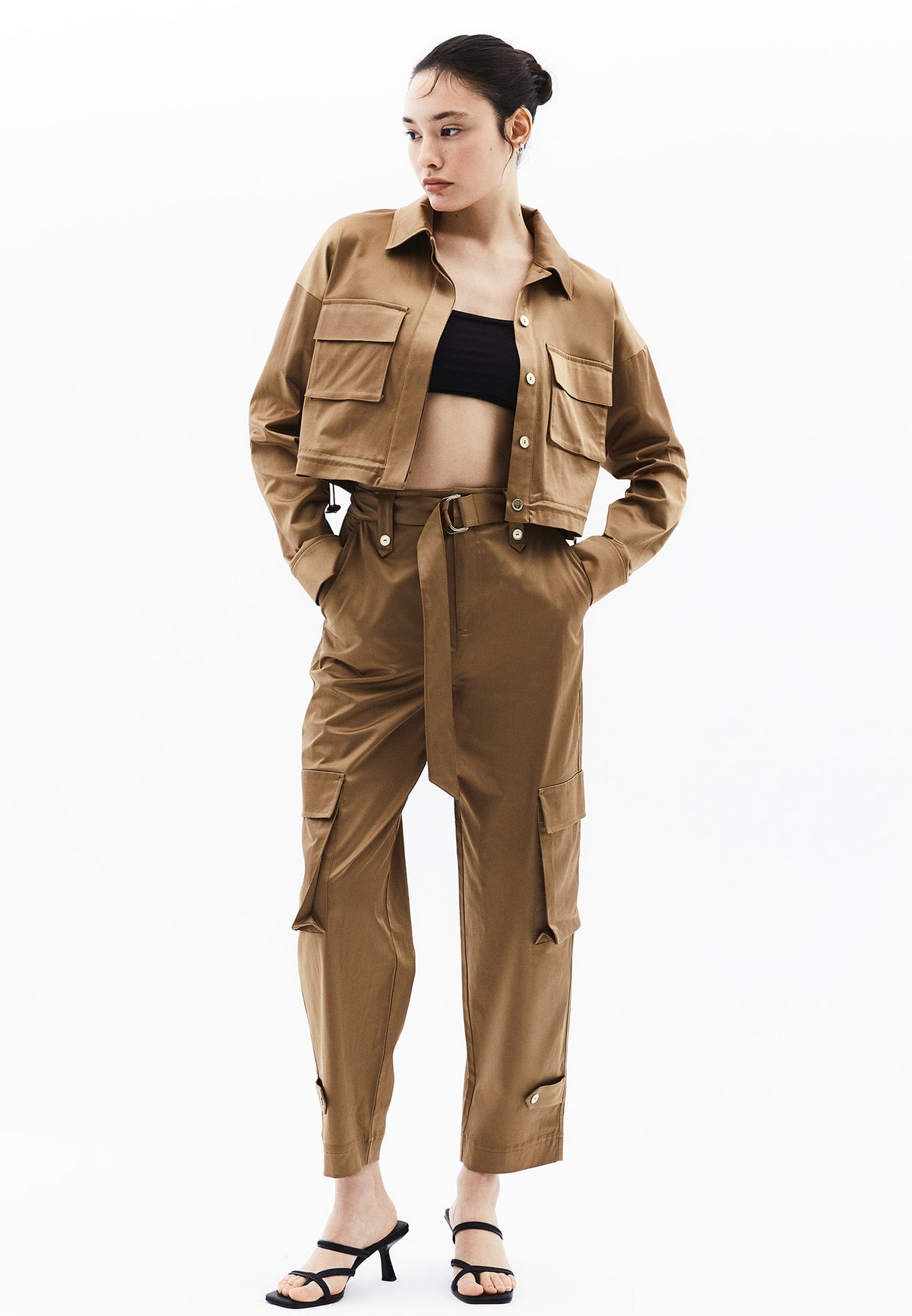Oversize Pocket Detailed Cropped Shirt - ERMINE