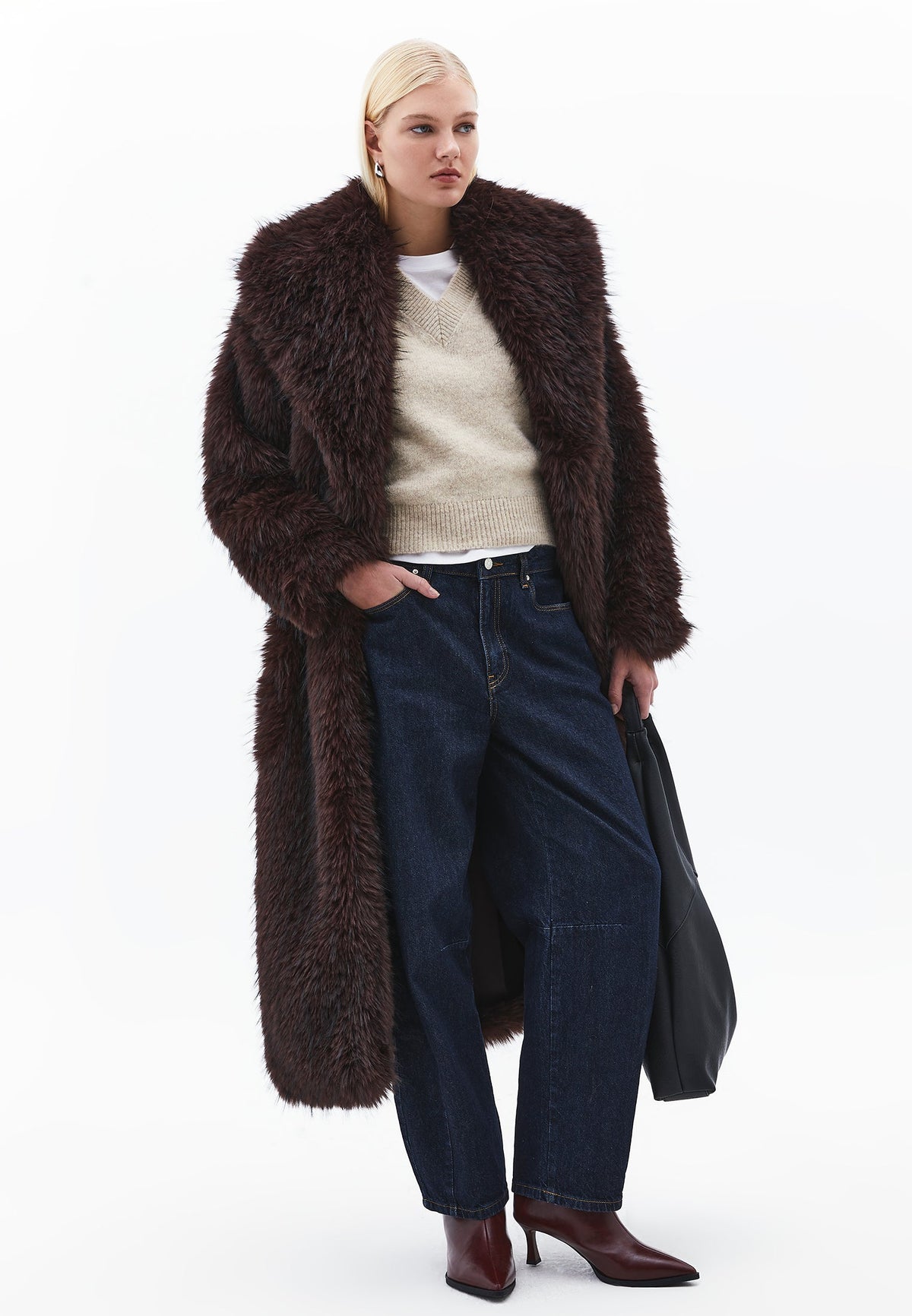 V Neck Short Comfortable Knit Vest - FEATHER GRAY MELANGE