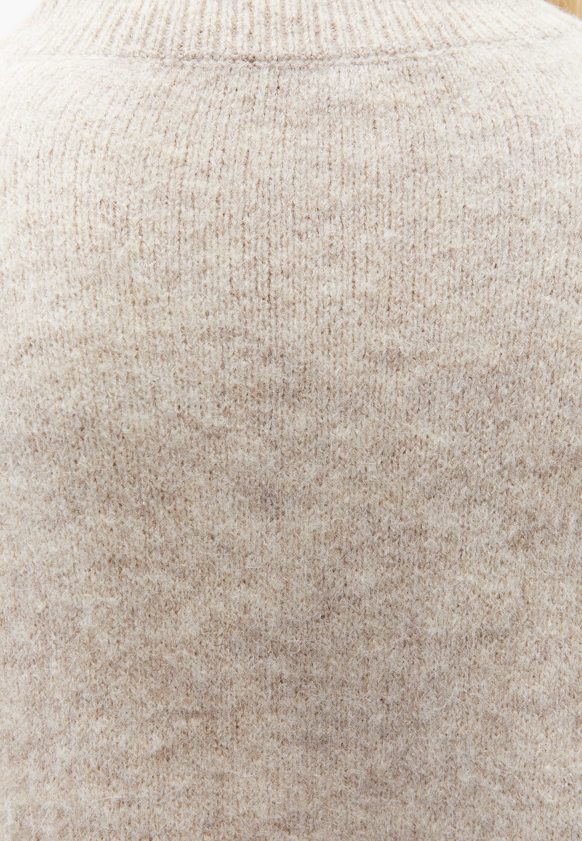 V Neck Short Comfortable Knit Vest - FEATHER GRAY MELANGE