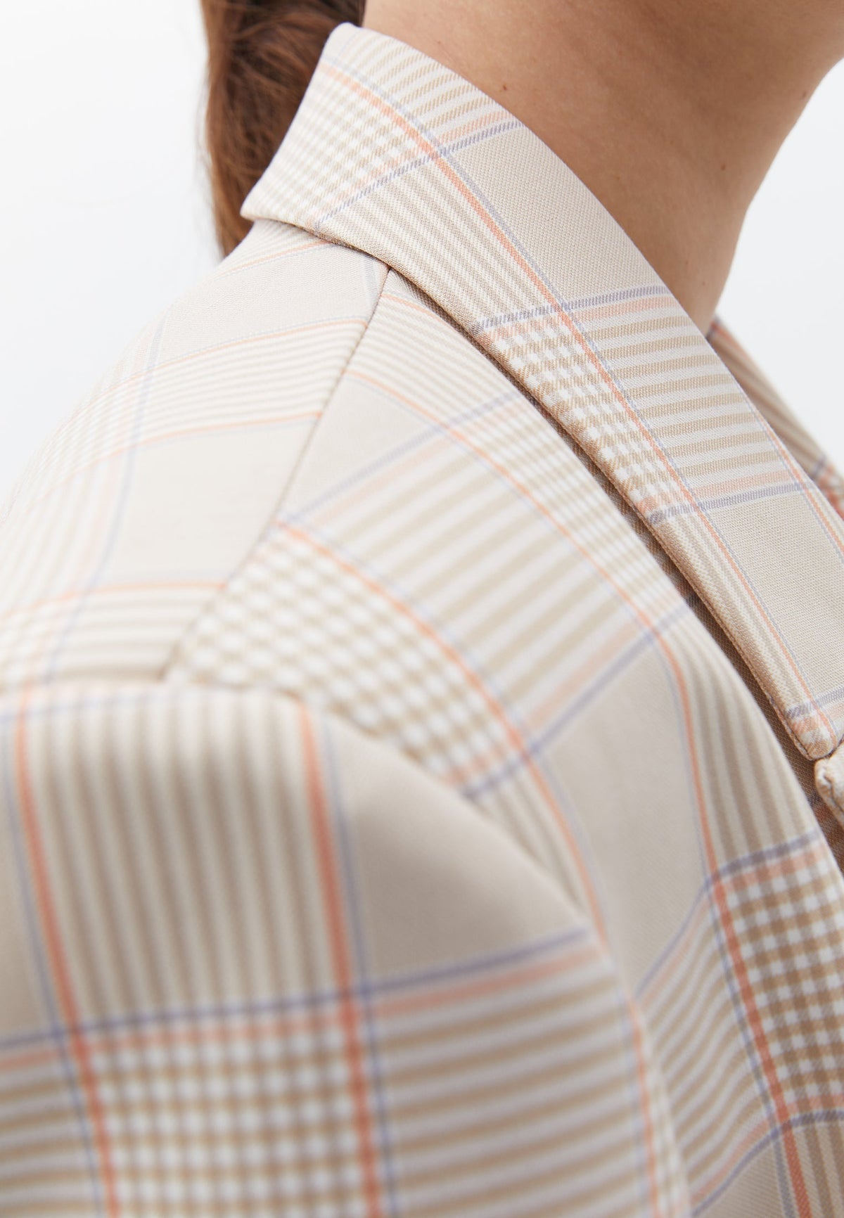 Crossover Oversize Long Sleeve Jacket - FRENCH OAK CHECK