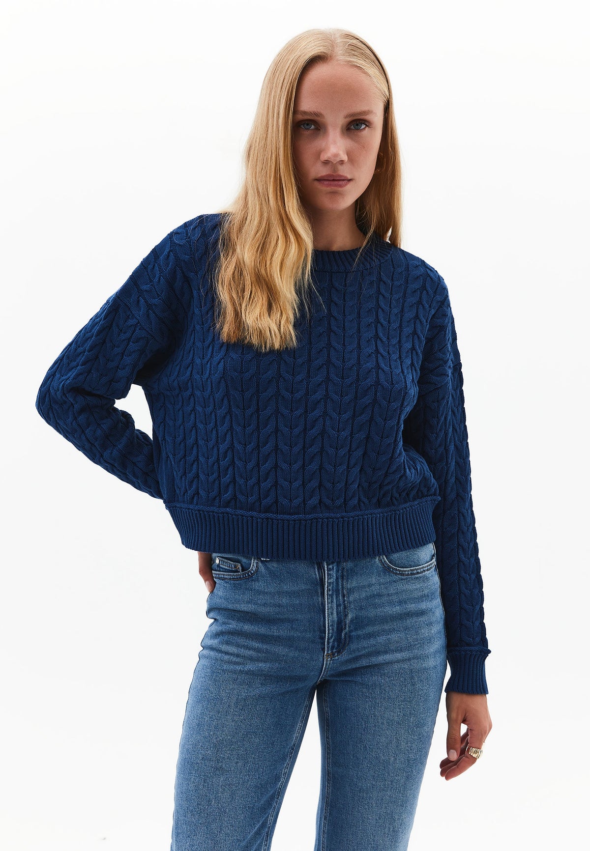 Sweater With Knitted Details - GIBRALTAR SEA
