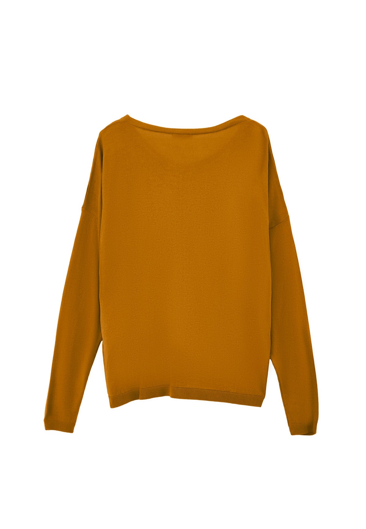 Winter Boat Neck Sweater - GOLDEN BROWN