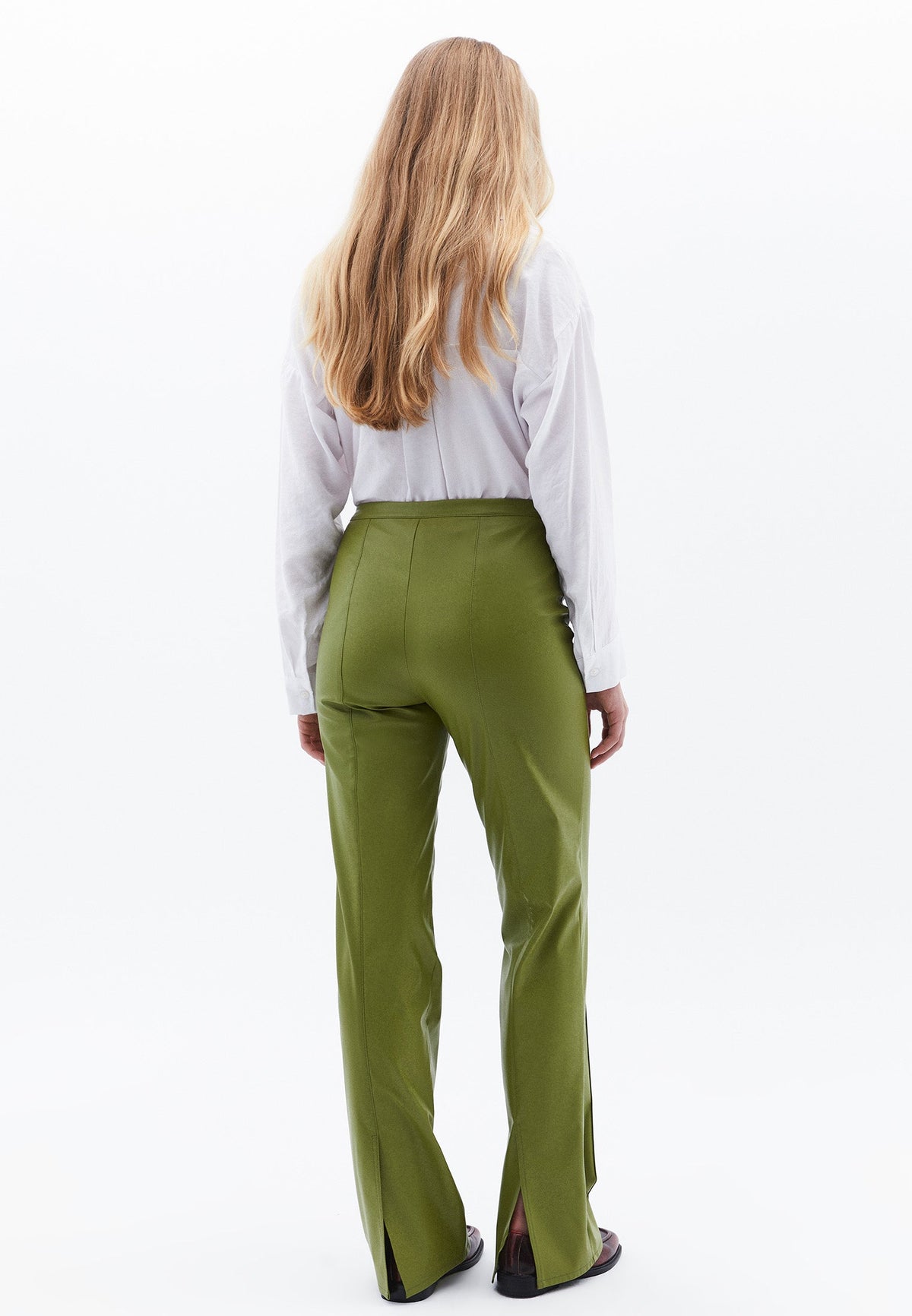 Women Bottom Wear Regular Waist Flared Trousers - GOLDEN CYPRESS