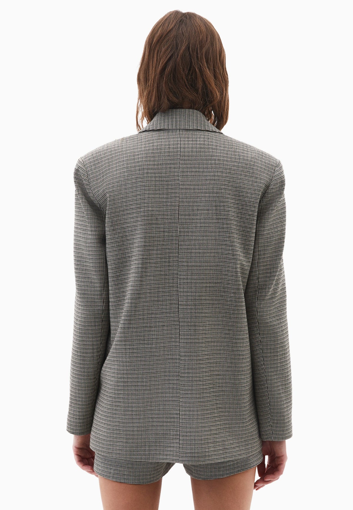 Pocket Detailed Boyfriend Blazer Jacket - HOUNDSTOOTH COMB