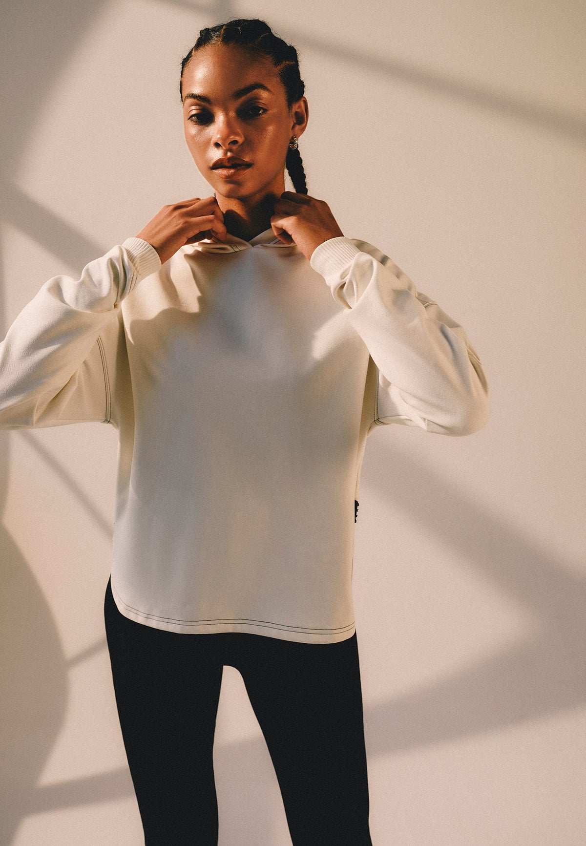 Hooded Sweatshirt Long Sleeve - ICE MILK