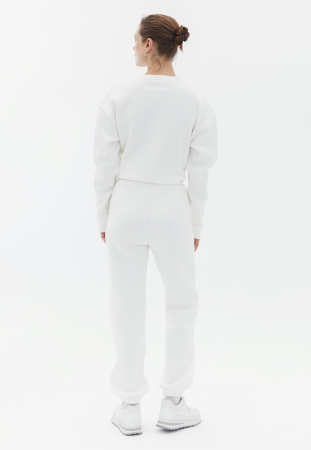 High Waisted Jogger Pants With Pocket Detail - ICE MILK