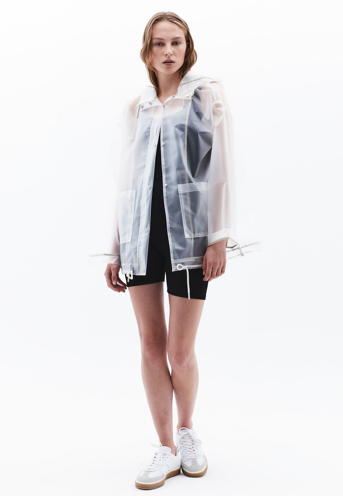 Belted Coat With Pocket Detail - ICE MILK