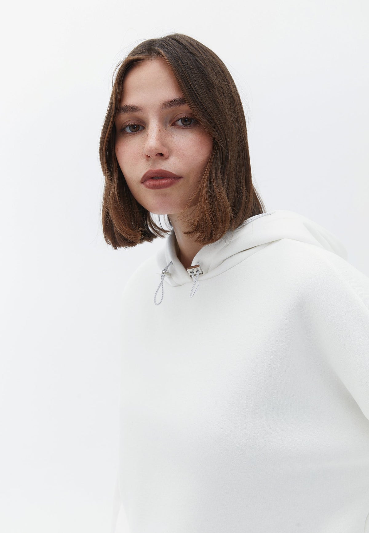Crew Neck Long Sleeve Sweatshirt With Pocket Detail - ICE MILK